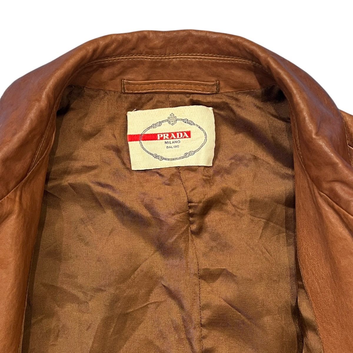 Prada PRADA Vintage Leather Zip-up Jacket Size US M / EU 48-50 / 2 - 4 Thumbnail