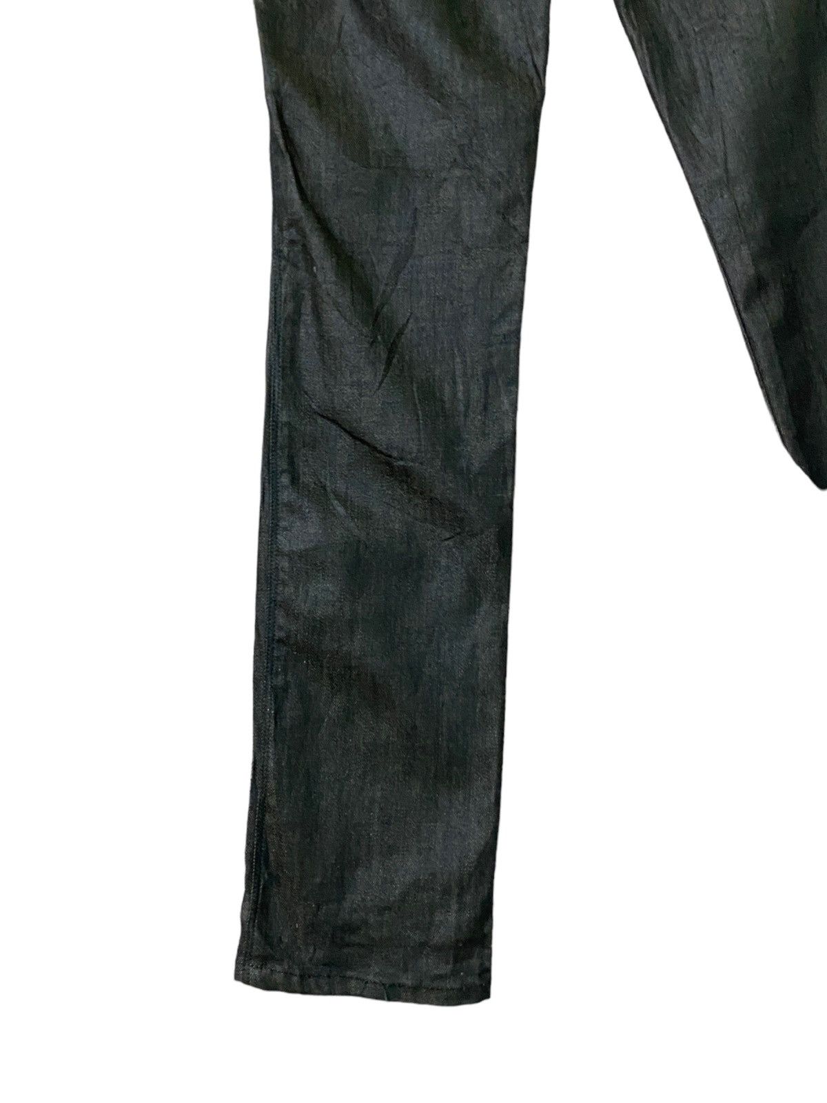 If Six Was Nine × Japanese Brand × Vintage Waxed BACK NUMBER Skinny Low Rise Denim Size US 27 - 15 Thumbnail