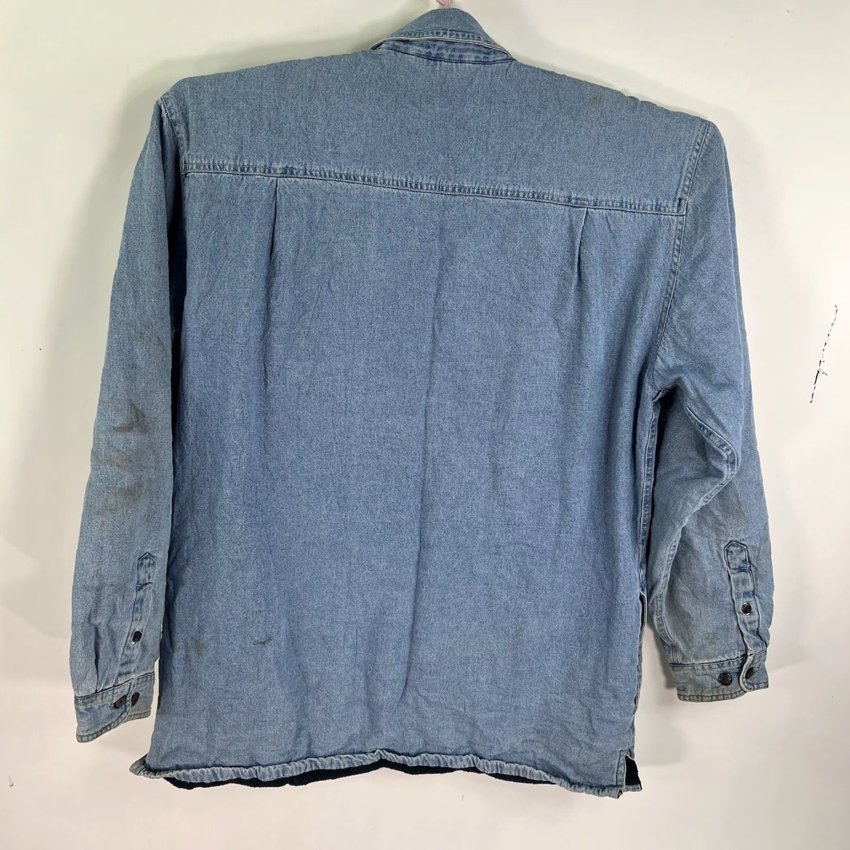 Denime Wolverine Denim Work Shacket LT Blue Sherpa Lined Button-Up Shirt Mens LT Western Outdoor Size US L / EU 52-54 / 3 - 6 Thumbnail