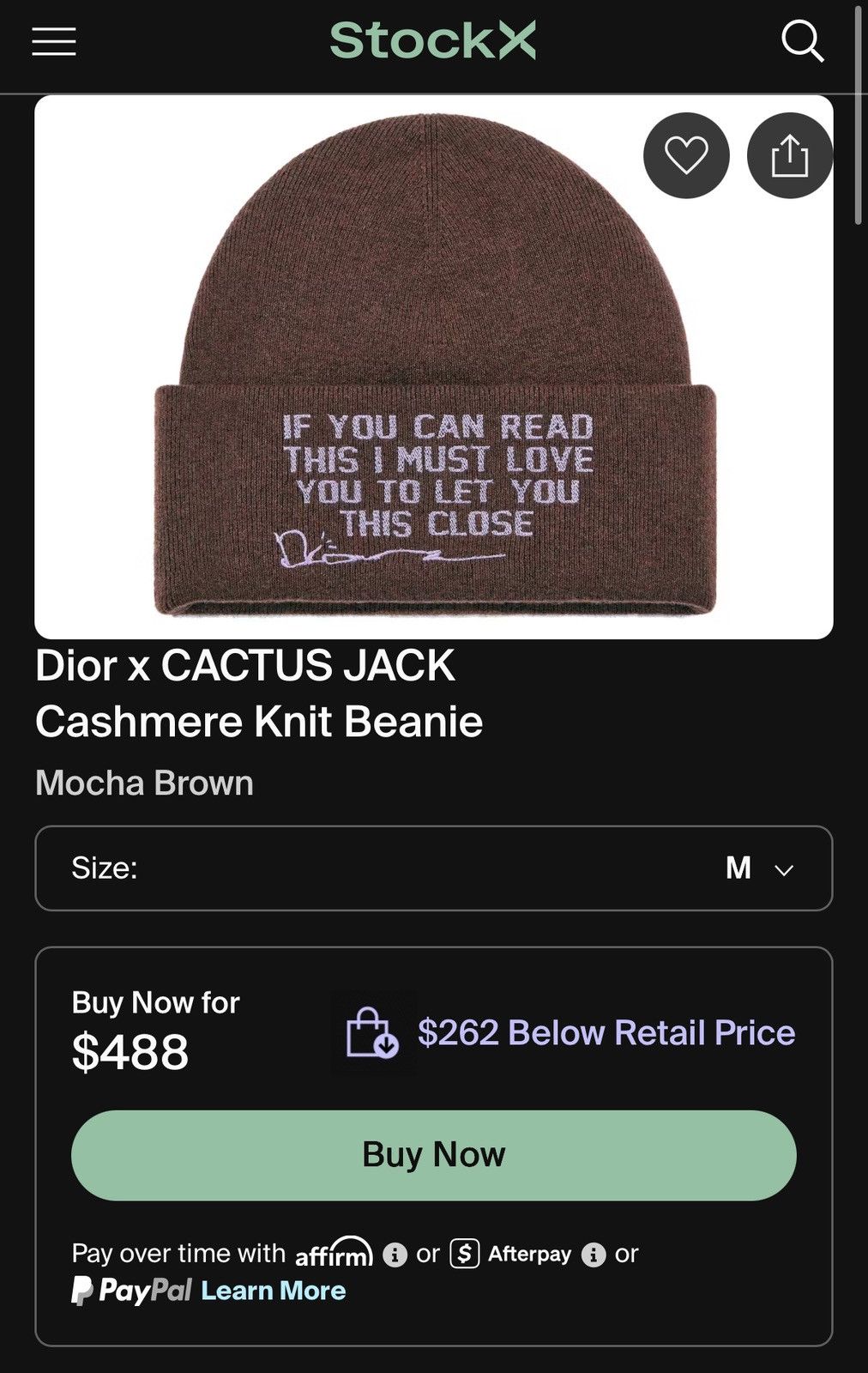 Dior × Travis Scott Dior Cactus Jack beanie Size ONE SIZE - 2 Thumbnail