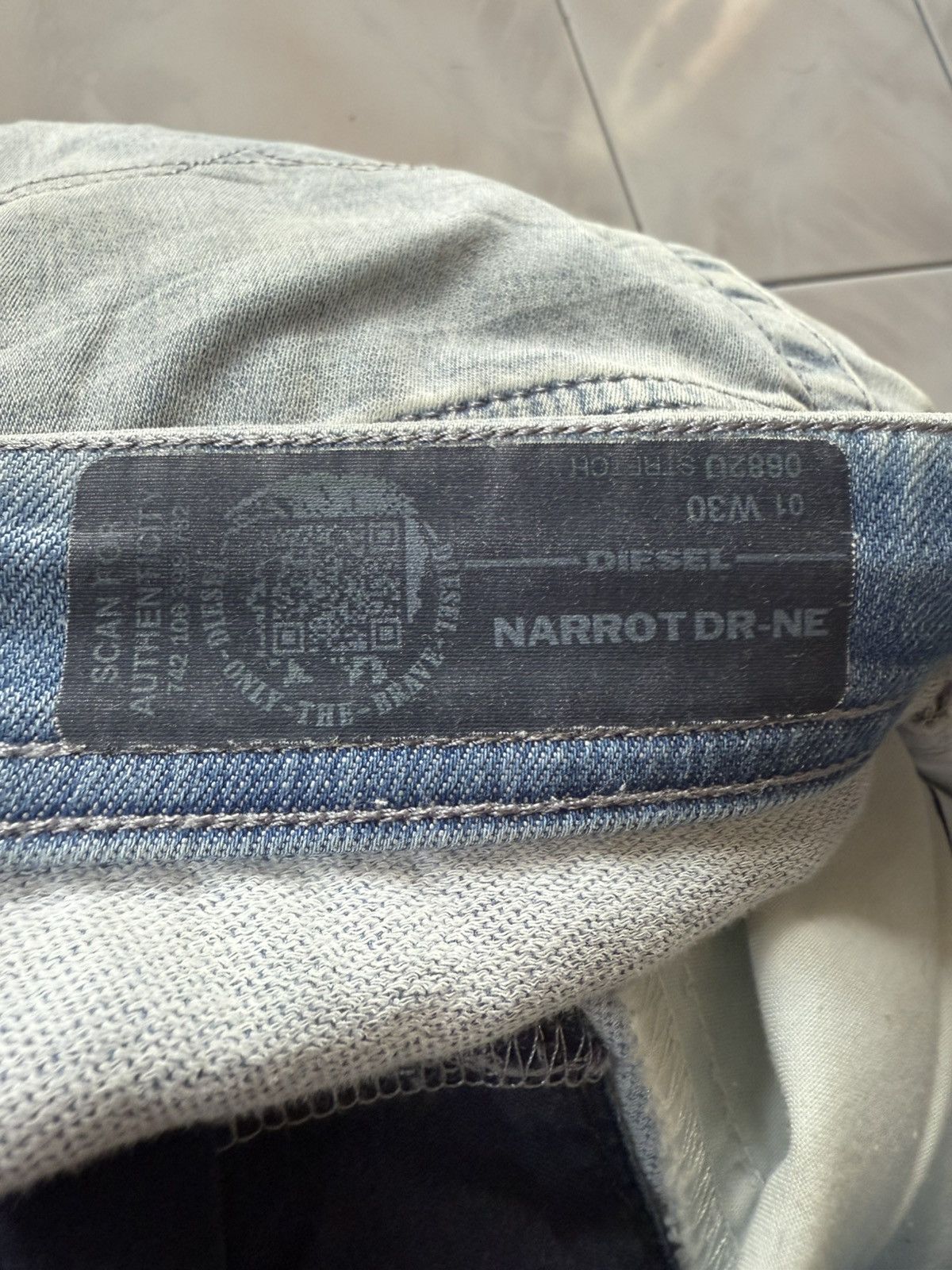 Diesel × Vintage 2000s Diesel Narrot Dr-Ne Denim Hybrid Sweatpants Size US 31 - 19 Thumbnail