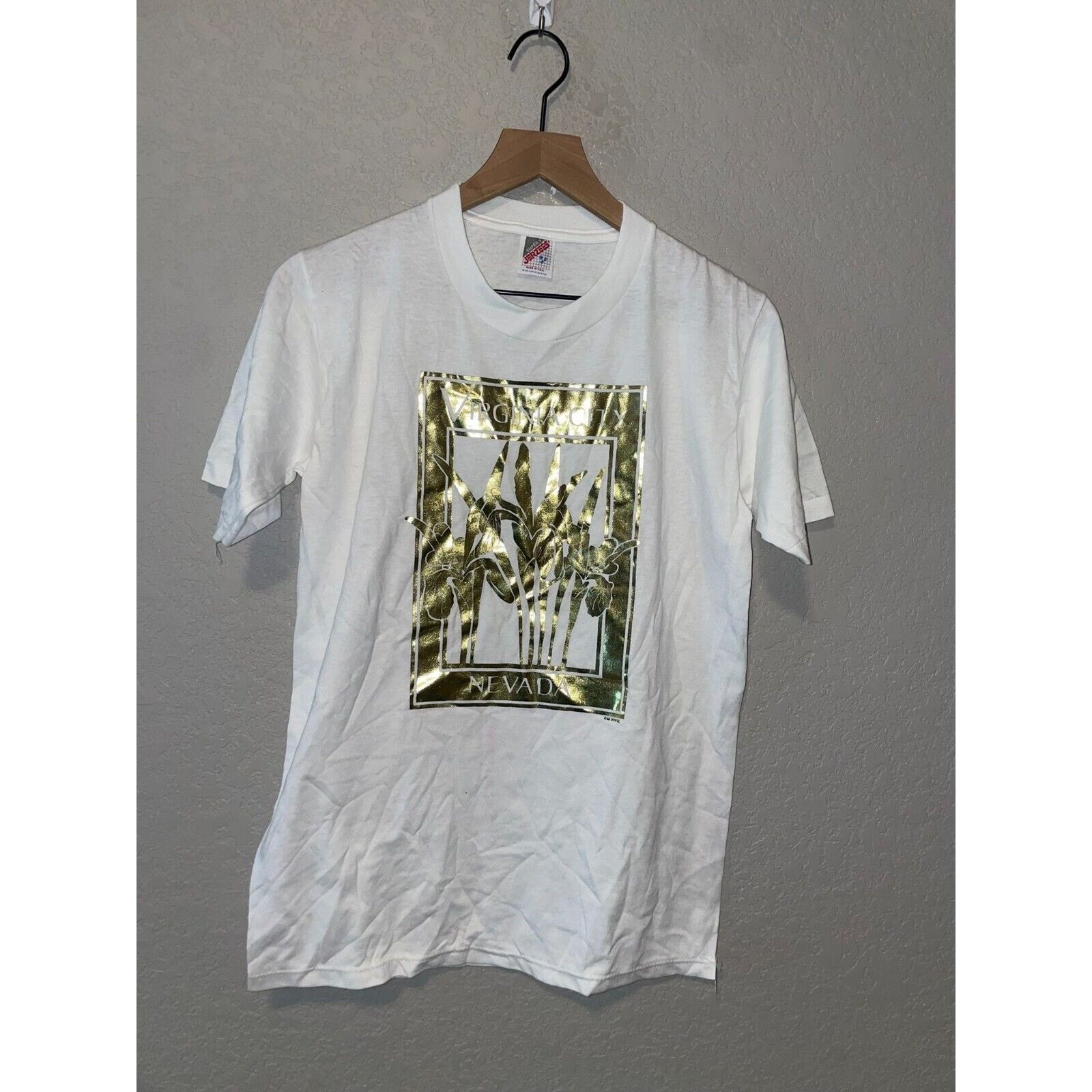 Jerzees Vintage Virginia City Nevada Shirt Floral Reflective L Tee Size US M / EU 48-50 / 2 - 1 Thumbnail