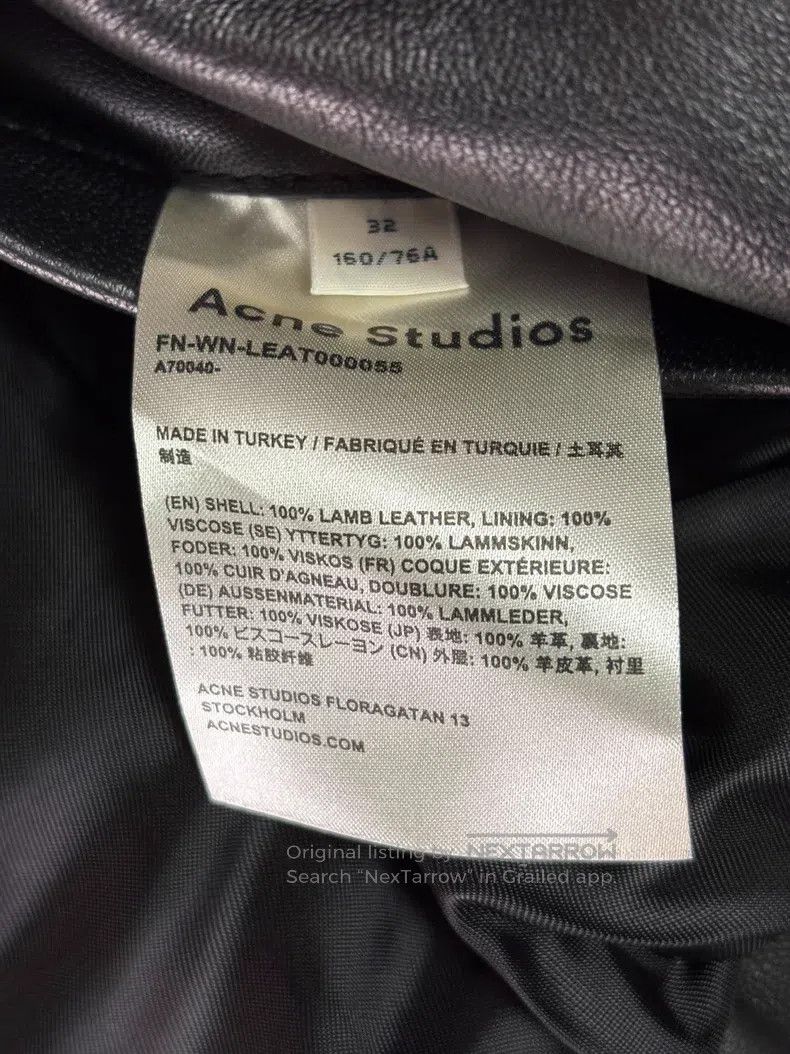 Acne Studios Acne Studios Women's Biker Leather Jacket Size 4XL / US 24-26 - 9 Thumbnail