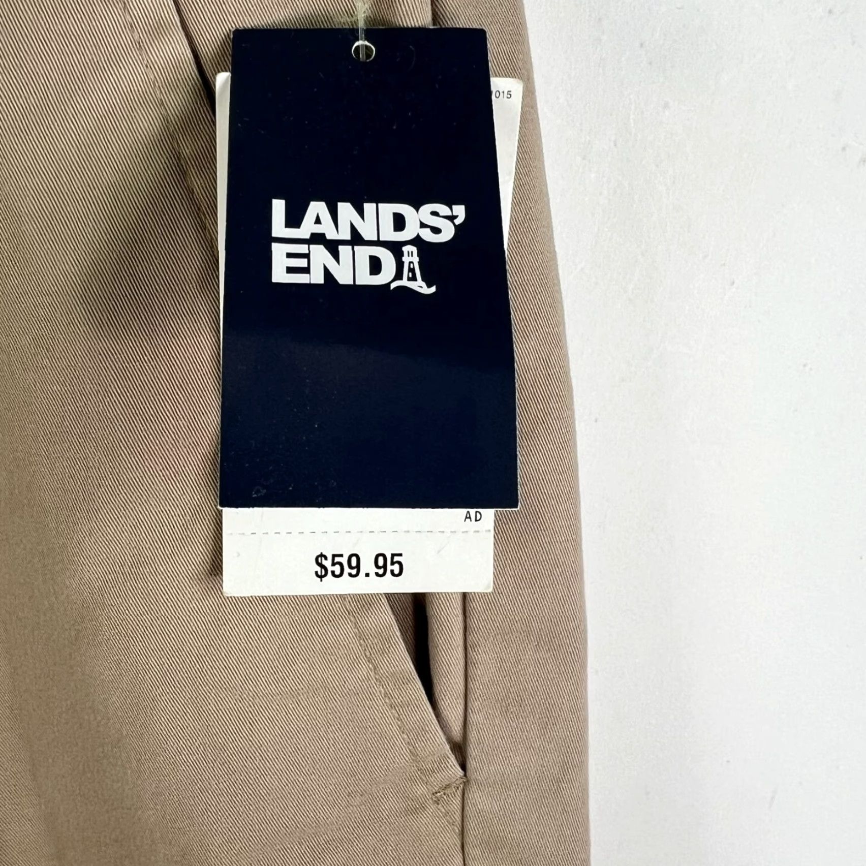 Lands' End Vintage Lands' End Men's Chino Pants Flat Front Khaki Business Casual Regular Fit Size 34 Inseam 34 Size US 34 / EU 50 - 4 Thumbnail