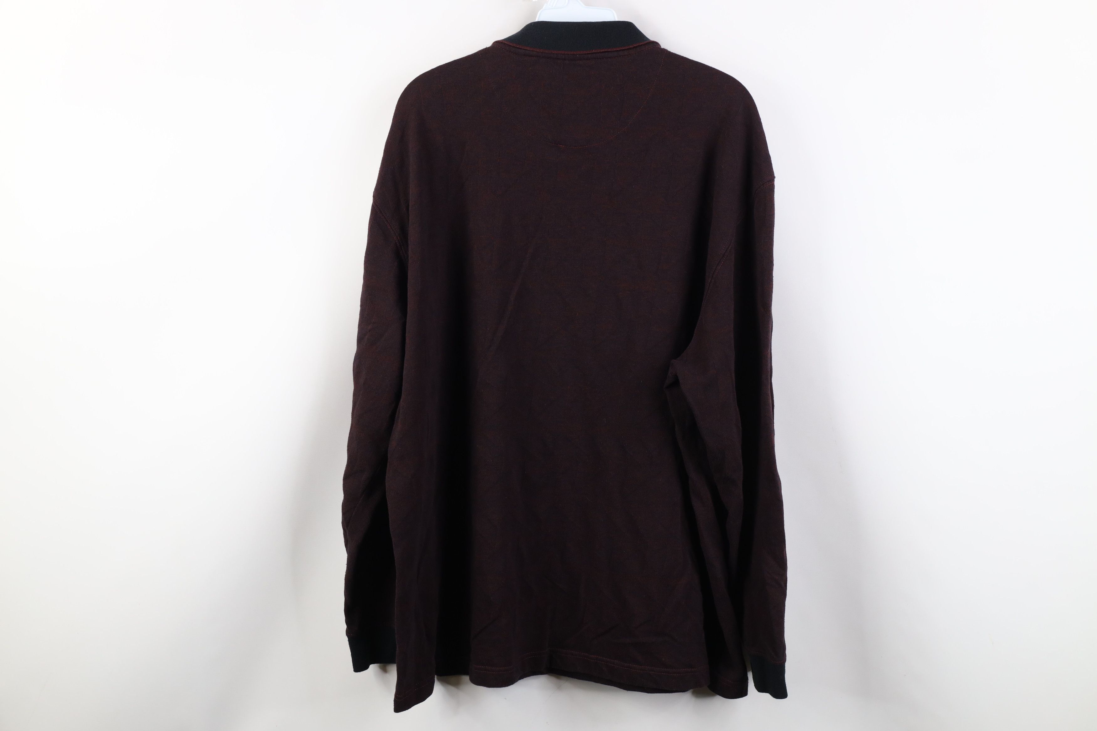 Vintage Vintage 90s Streetwear Knit Long Sleeve Rugby Polo Shirt Size US XL / EU 56 / 4 - 10 Thumbnail