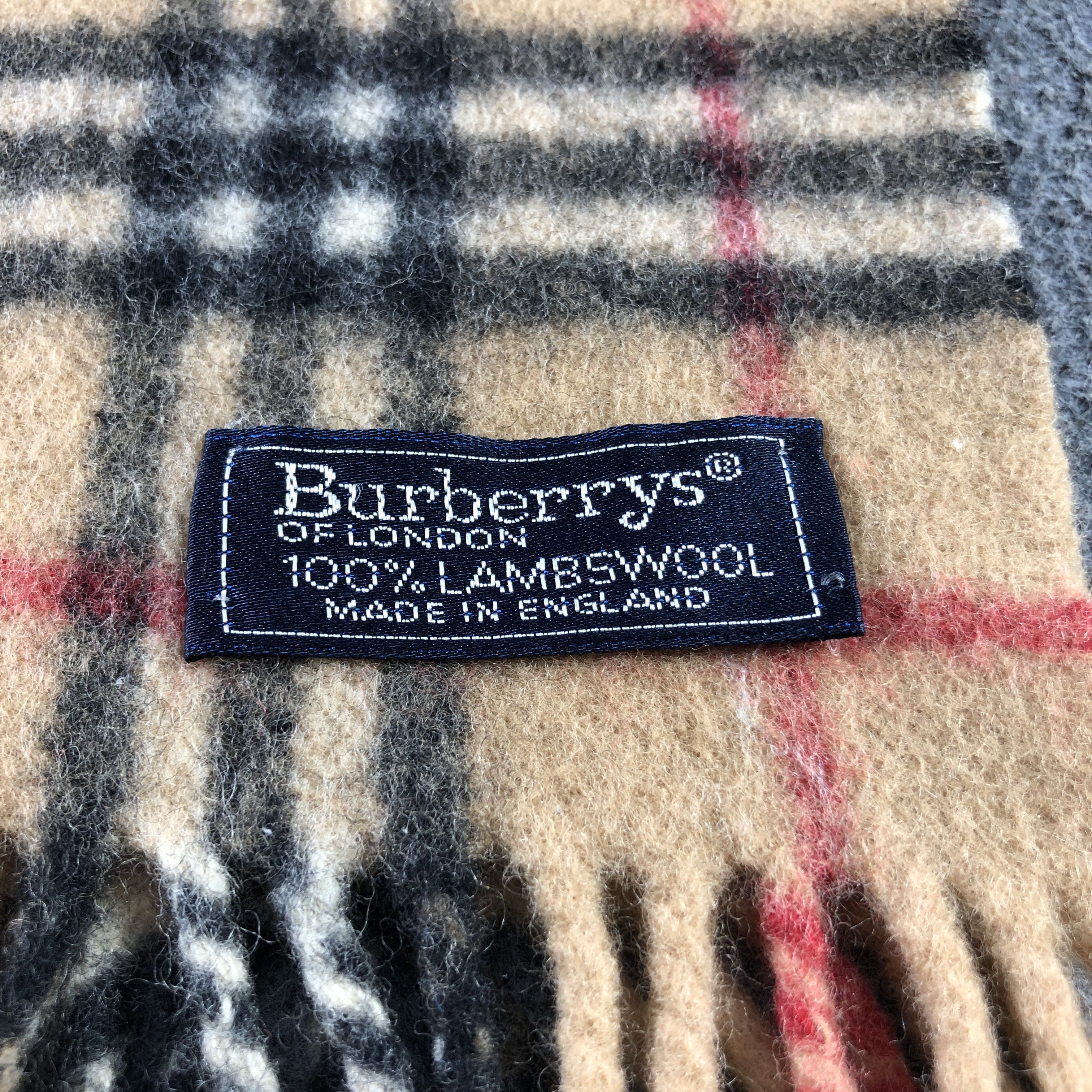Burberry Burberry Tan Nova Check Wool Scarf Muffler V2894 Size ONE SIZE - 4 Thumbnail