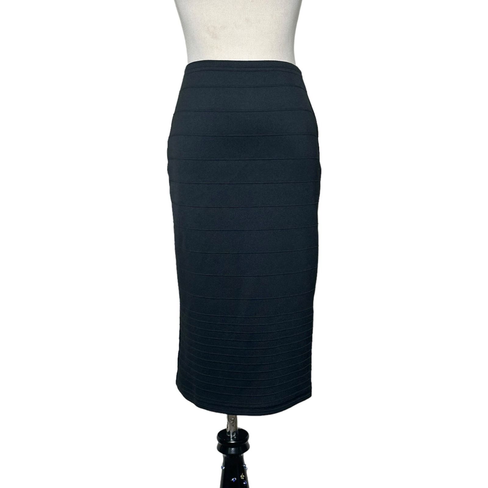 Topshop Topshop black tube midi pull on knit skirt size 4 Size 27" / US 4 / IT 40 - 7 Thumbnail
