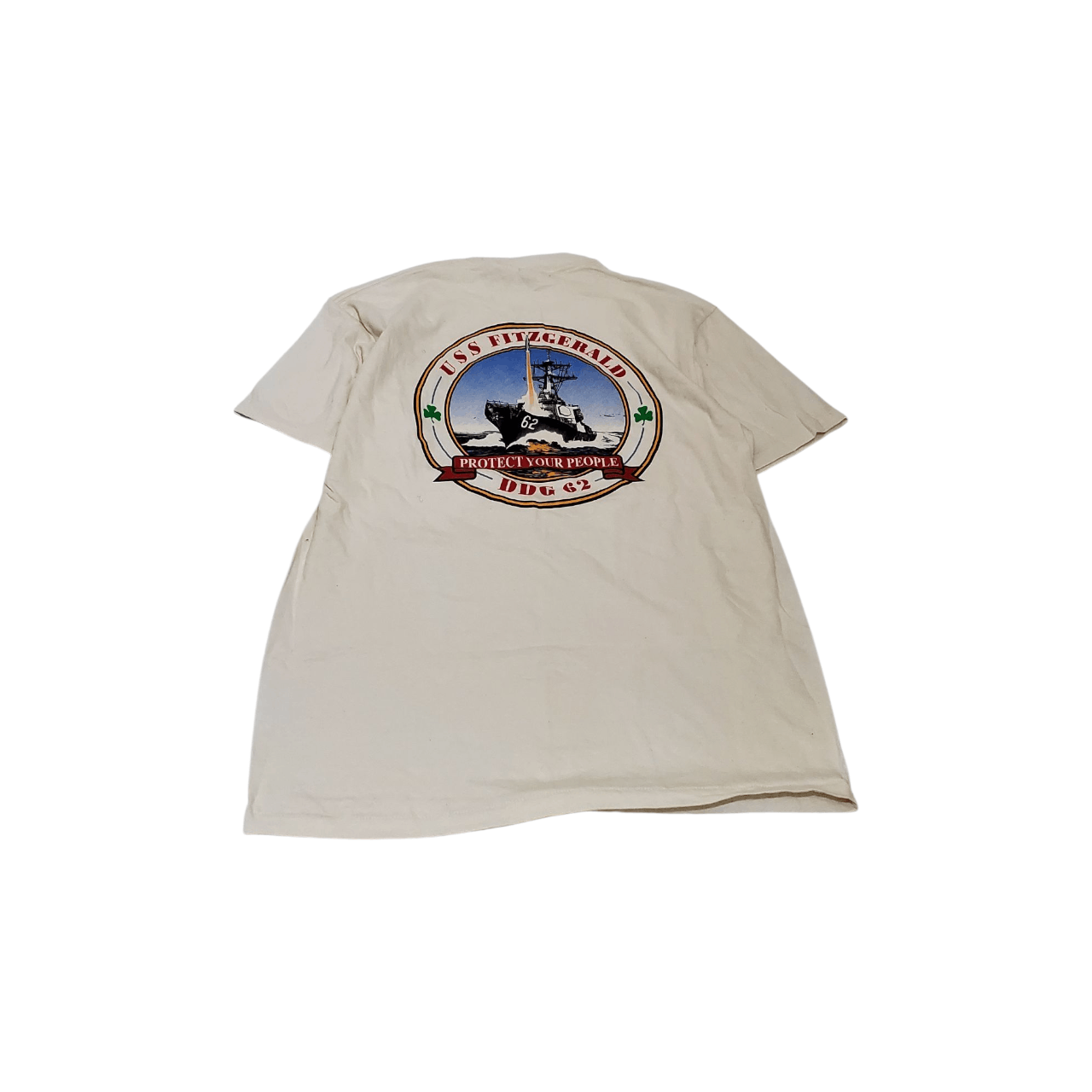Vintage 90s USS Fitzgerald Navy T-Shirt Size US M / EU 48-50 / 2 - 1 Thumbnail