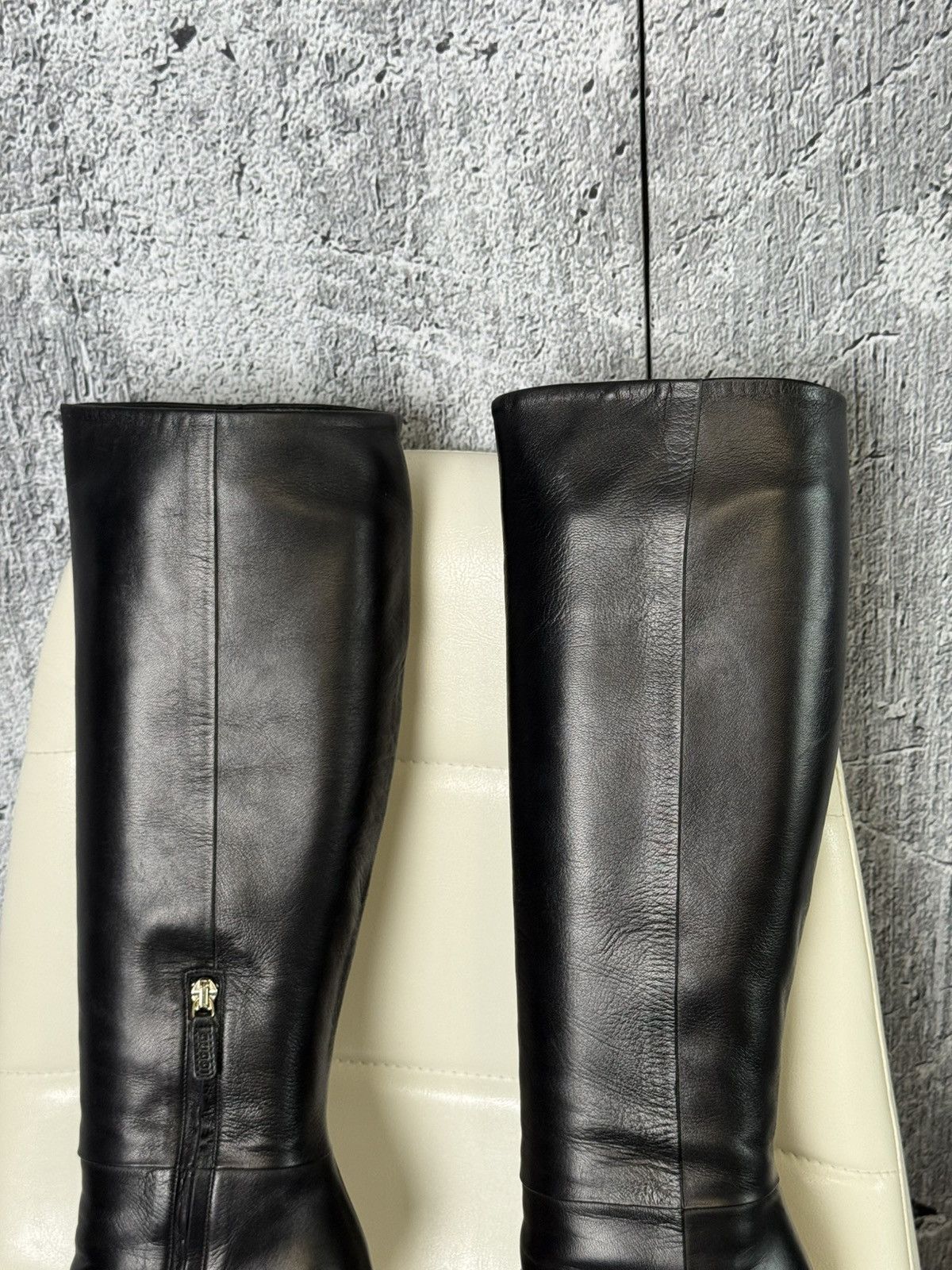 Gucci Gucci Charlotte Leather Knee Platform Stiletto Heel Zip Boot Size US 6.5 / IT 36.5 - 2 Thumbnail