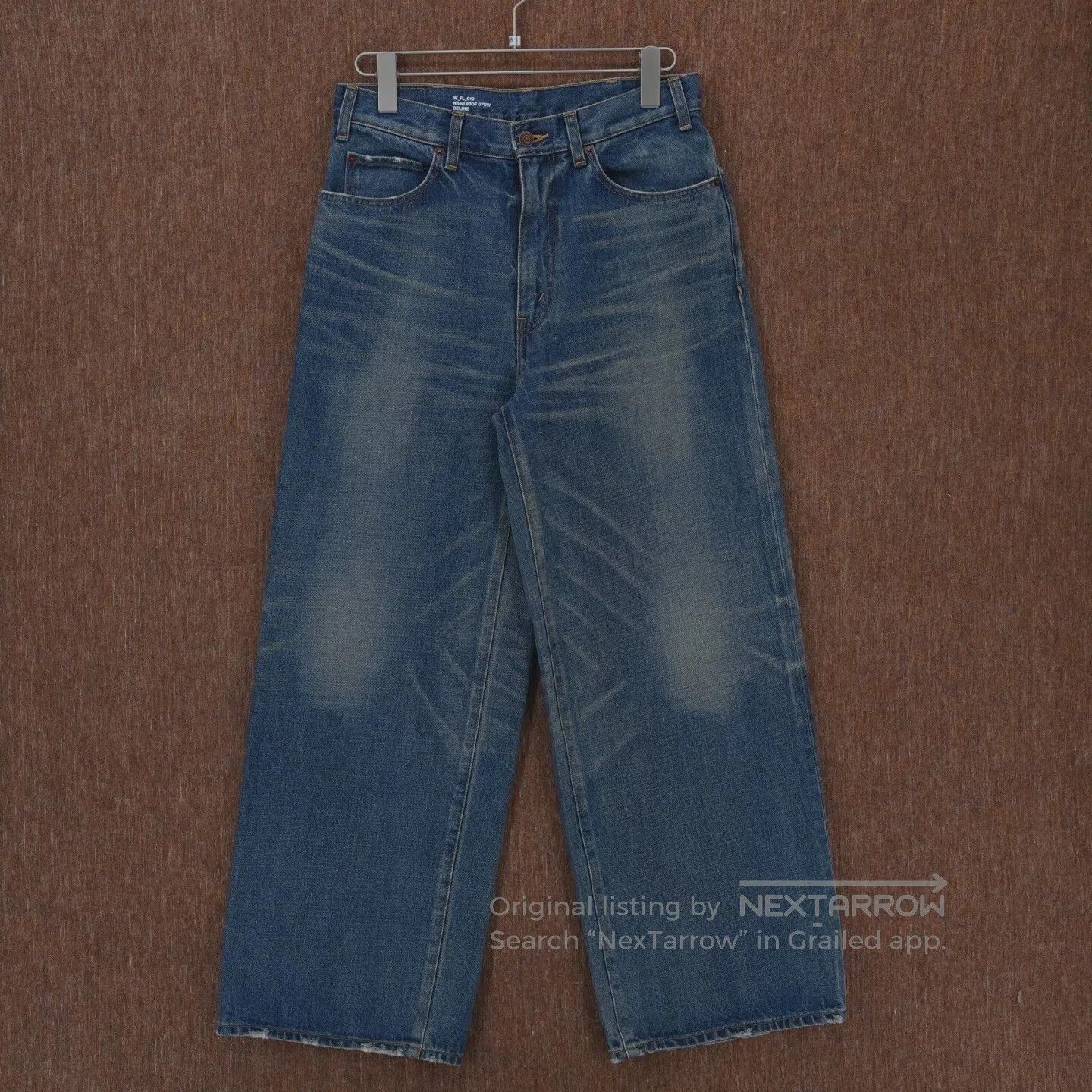 Celine CELINE Classic wide-leg washed denim jeans Size US 31 - 1 Thumbnail