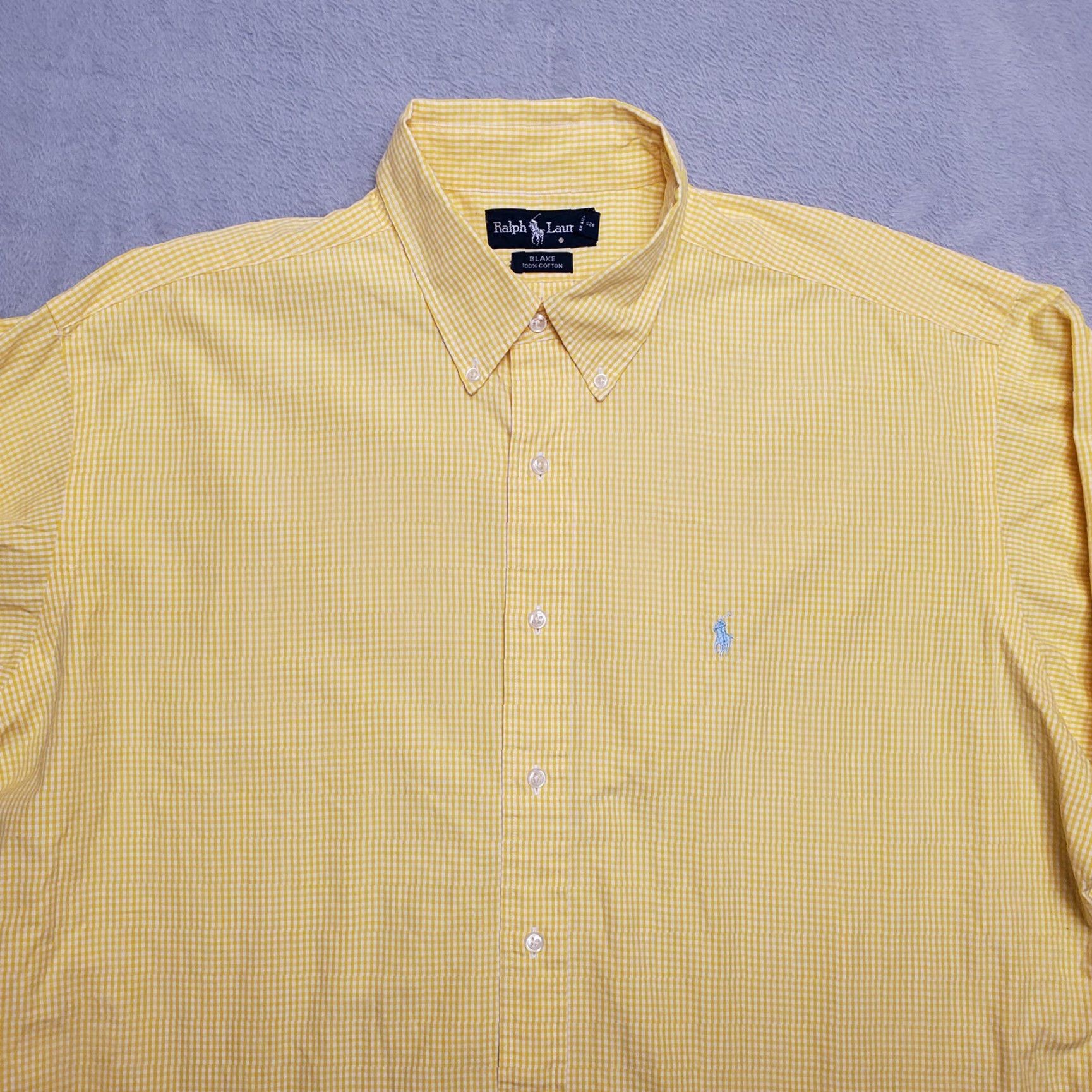 Ralph Lauren Ralph Lauren Blake Shirt Mens XL Yellow Check Long Sleeve Teal Pony Size US XL / EU 56 / 4 - 2 Thumbnail
