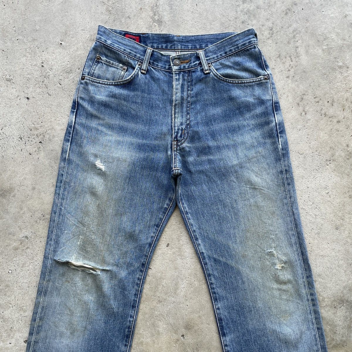 Edwin Vintage Edwin 503 MudWash Distressed Jeans Faded Pants W30 Size US 30 / EU 46 - 3 Thumbnail