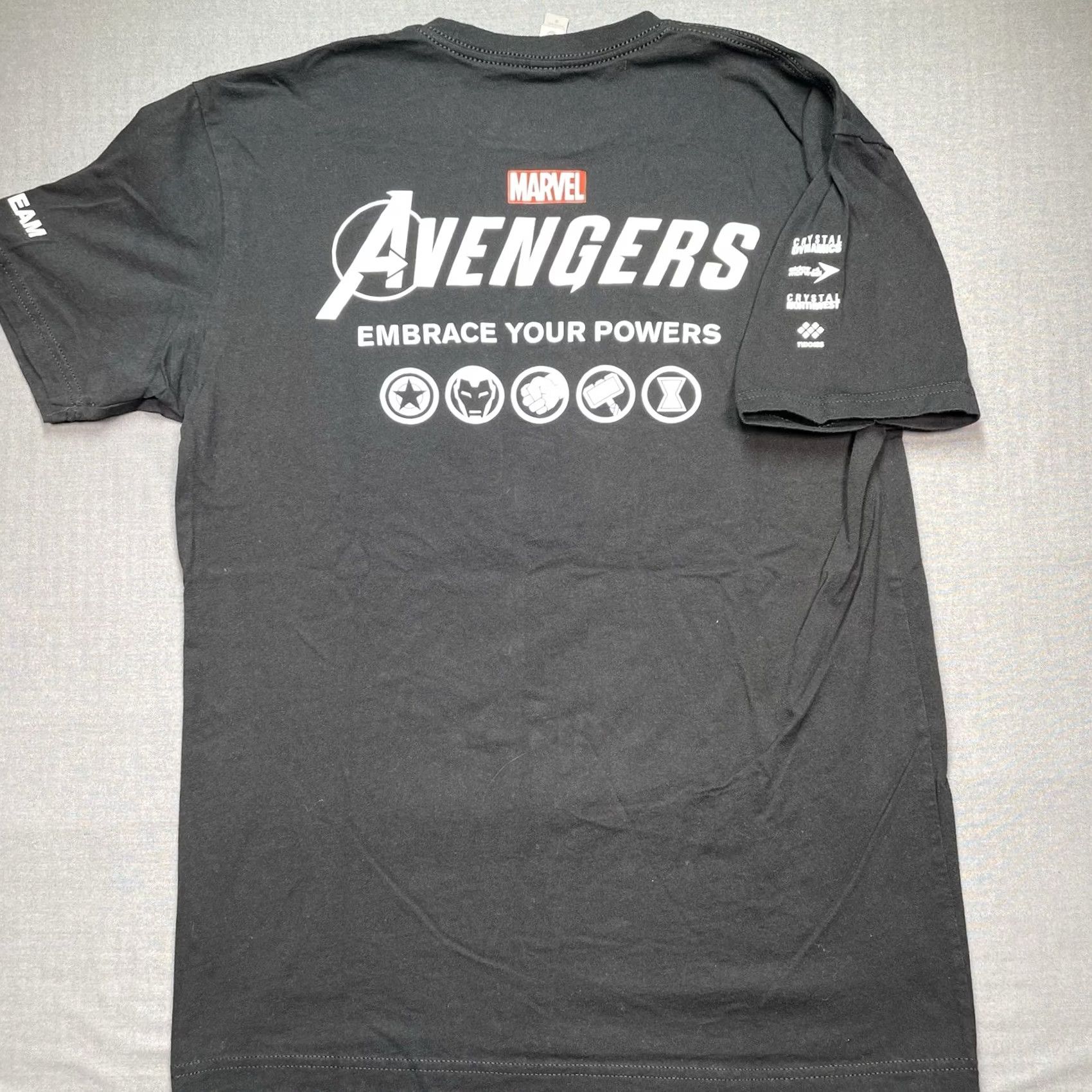 Vintage Marvel Avengers Shirt Men’s Medium 2019 Marvel Dev Team Game Tee Staff Crew Black M Mens T-Shirt Size US M / EU 48-50 / 2 - 5 Thumbnail