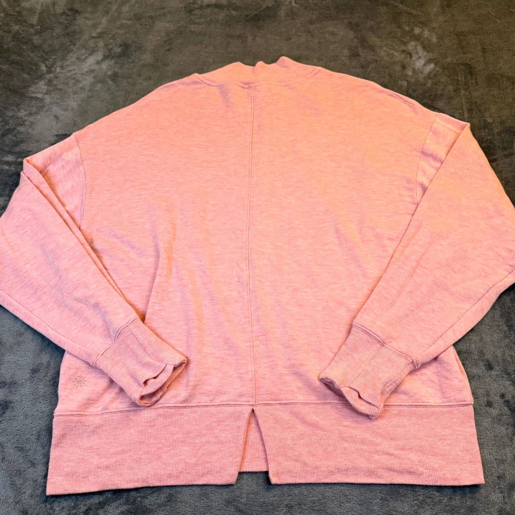 Athleta Athleta Puravida Sweatshirt Womens L Pink Mock Neck Relaxed Fit Pockets Pullover Athleisure Loungewear Gym & Training Size L / US 10 / IT 46 - 5 Thumbnail
