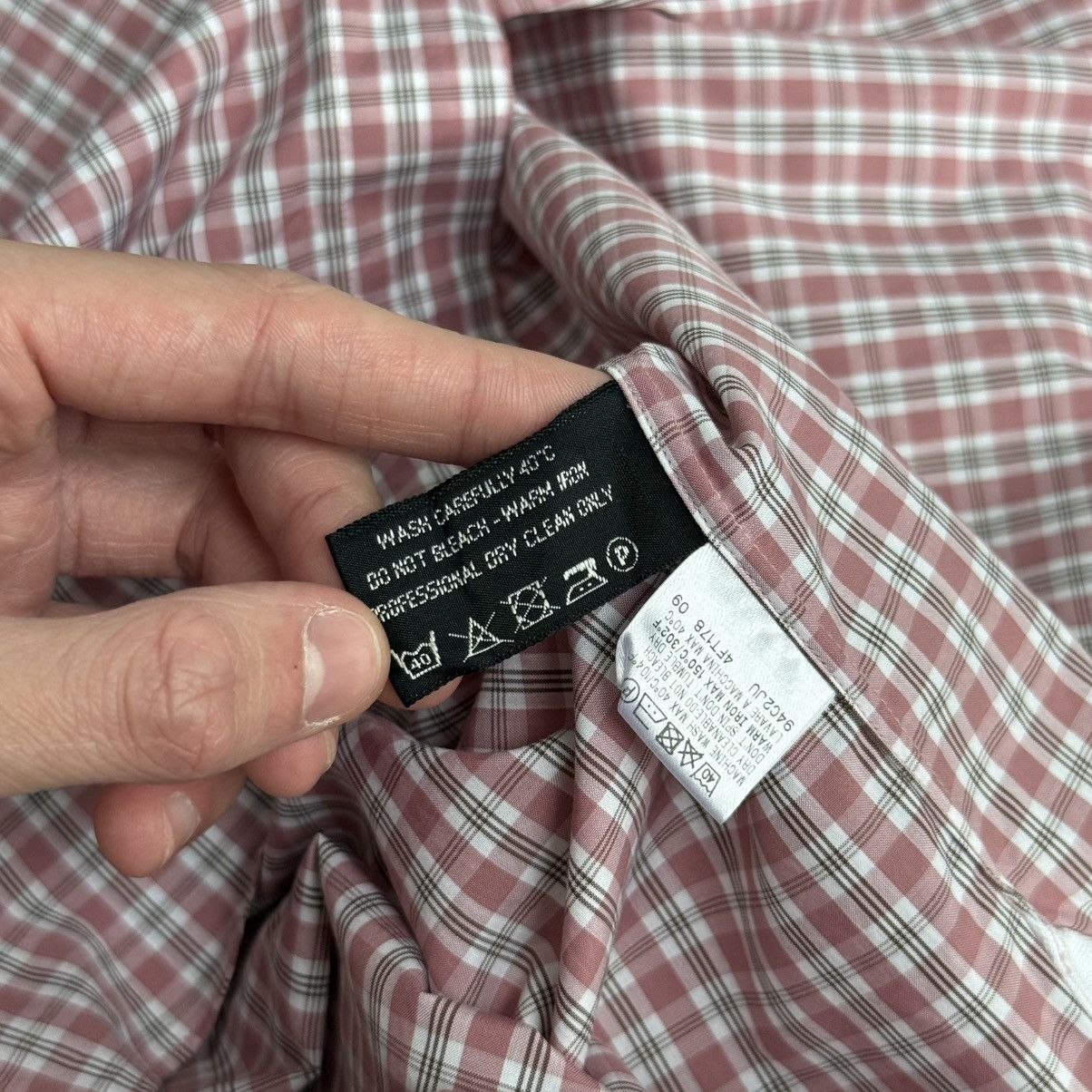 Tom Ford Tom Ford Pink White Check Cotton Dress Shirt French Cuff Size US M / EU 48-50 / 2 - 10 Thumbnail