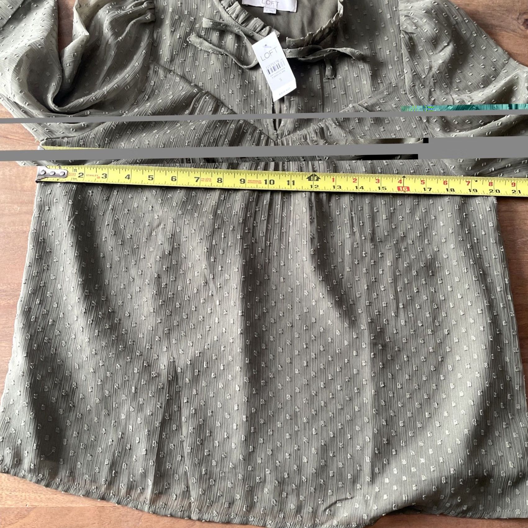 Loft Loft Blouse Women S Green Embroidered Swiss Dot Long Sleeve Balloon Sleeve Peasant Shirt Regular Lightweight Polyester Bohemian Size S / US 4 / IT 40 - 8 Thumbnail