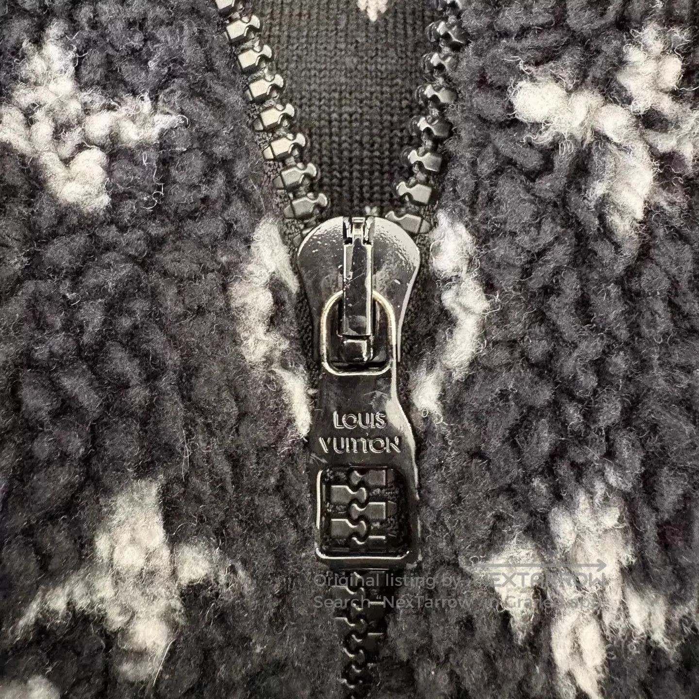 Louis Vuitton Black Fleece Zip-Up Jacket with Monogram Pattern. Size US S / EU 44-46 / 1 - 6 Thumbnail