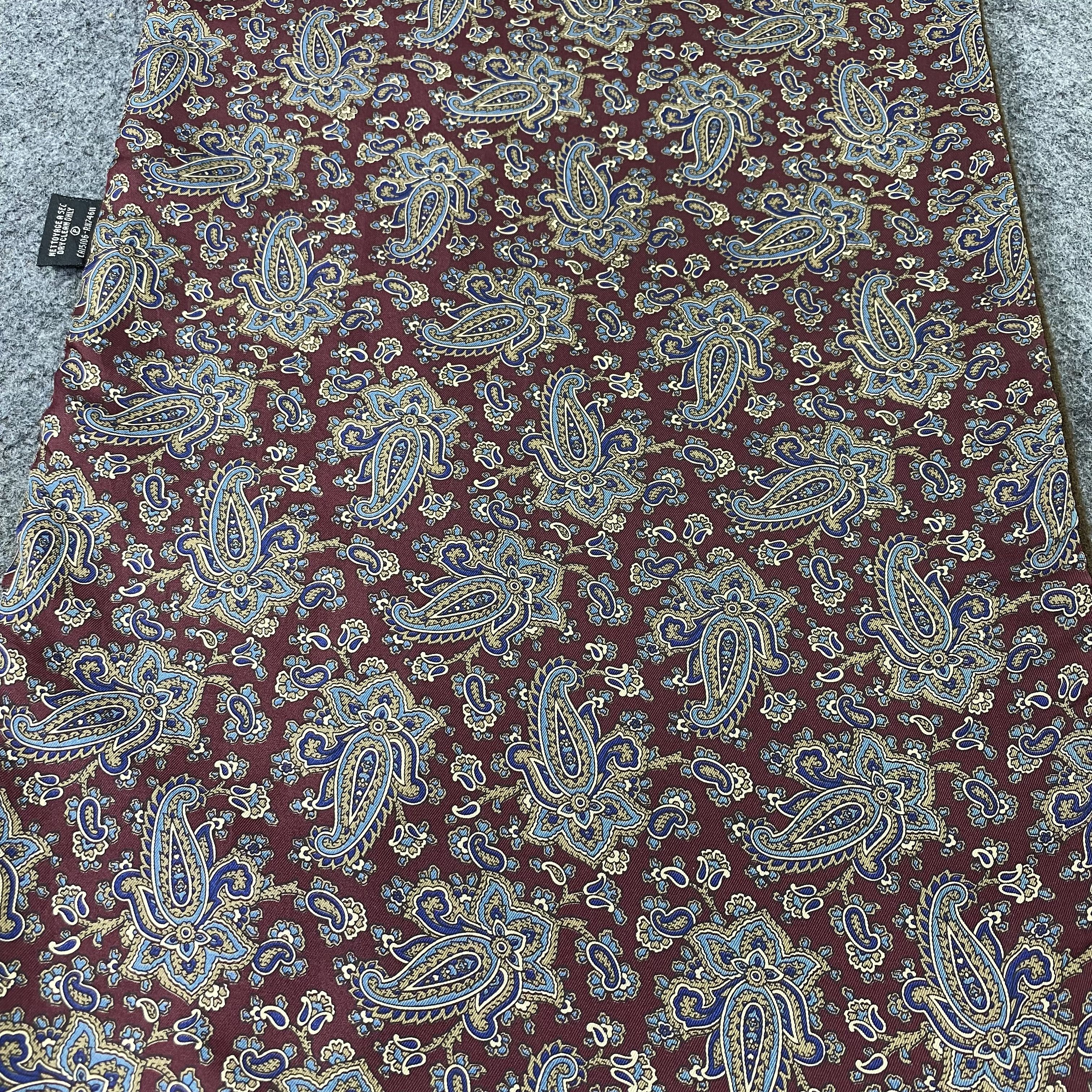 Designer Chatsworth Paislee Silk&wool Muffler/ Scar / Neckwear -T1391 Size ONE SIZE - 5 Thumbnail