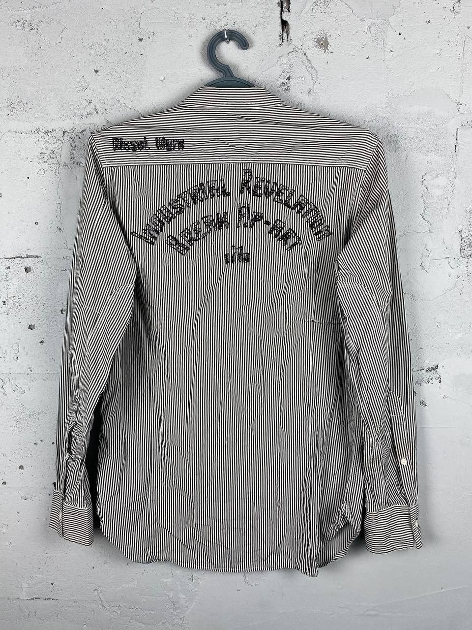 Diesel × Vintage Y2K Striped Avantgarde Diesel Printed Shirt Size L Size US L / EU 52-54 / 3 - 1 Thumbnail