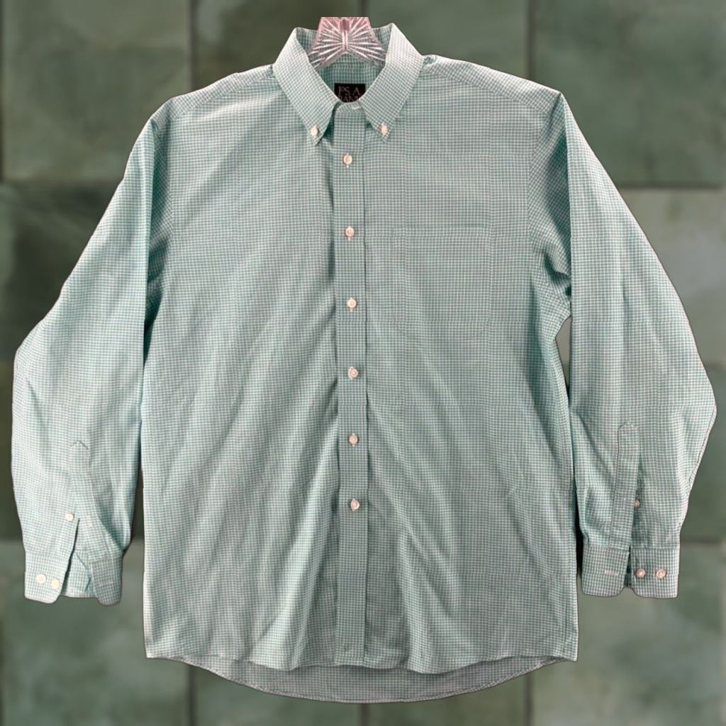 Jos. A. Bank Jos A Bank Traveler Shirt Mens Medium Mint green Size US M / EU 48-50 / 2 - 1 Thumbnail
