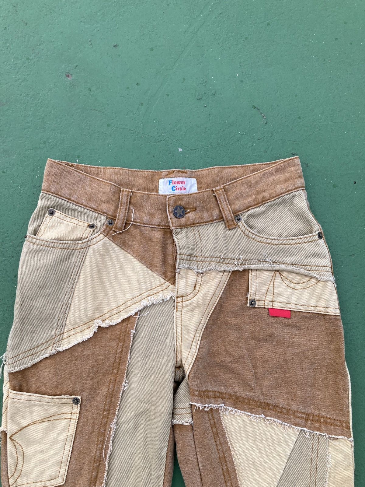 Japanese Brand Y2K Flower Cricle Japan Crazy Patchwork Flare western Size 30" / US 8 / IT 44 - 6 Thumbnail
