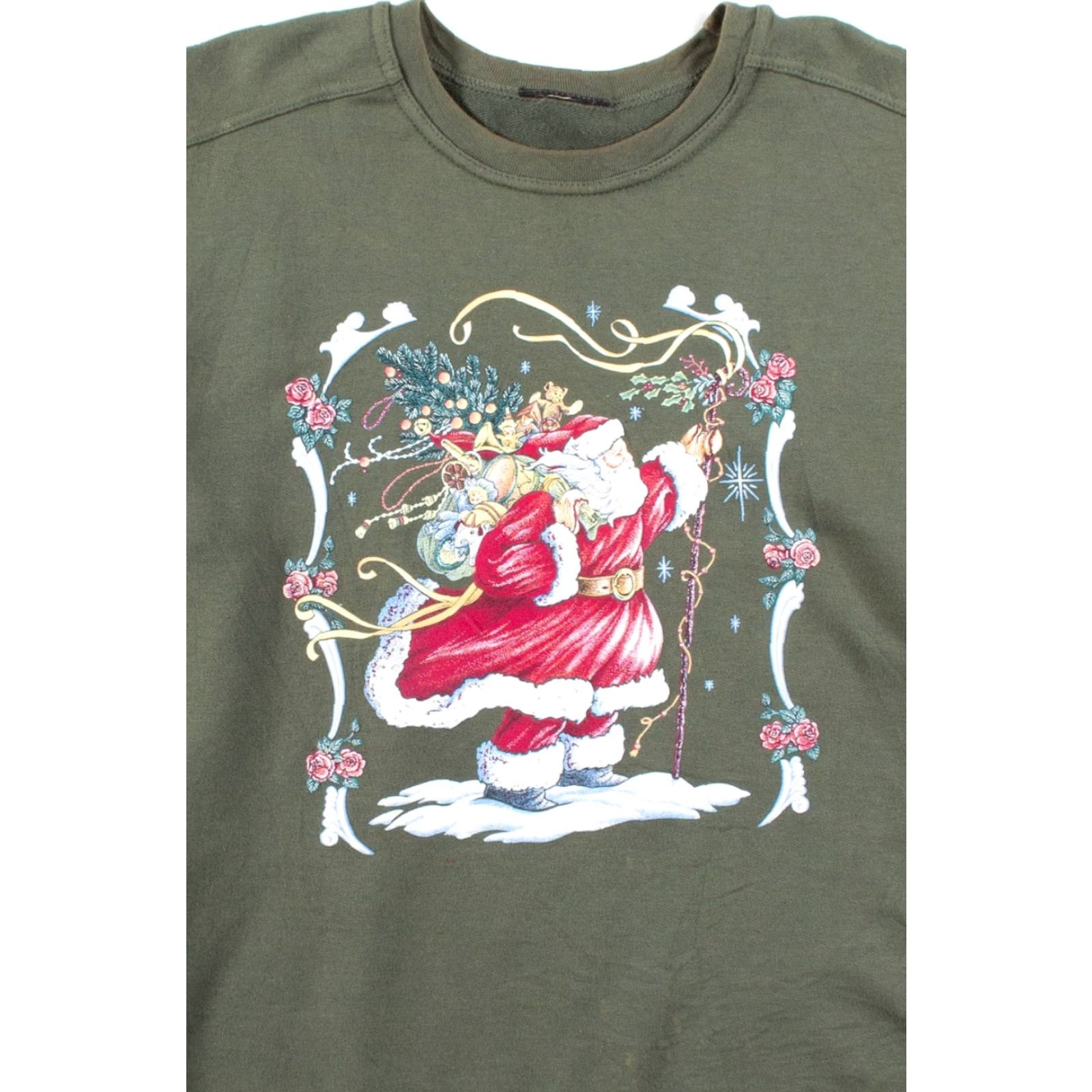 Vintage VINTAGE Green Ugly Christmas Sweatshirt 56020 Size XL / US 12-14 / IT 48-50 - 2 Thumbnail