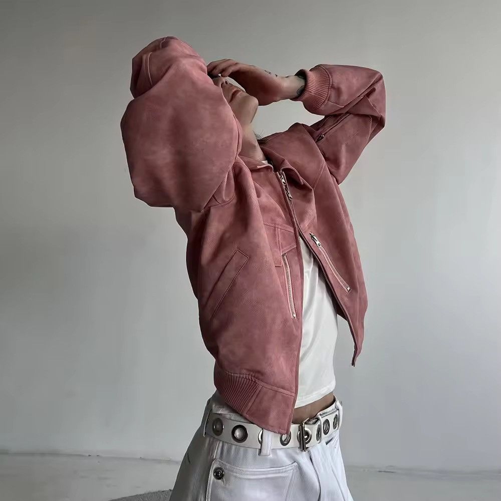 Leather Cropped PU Leather Jacket Size US S / EU 44-46 / 1 - 2 Thumbnail
