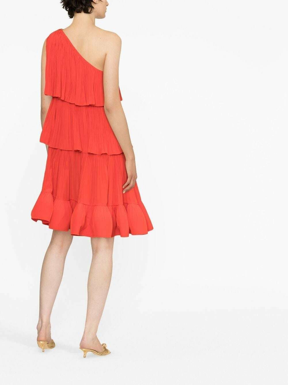 Lanvin o1y0326 Mini Dress in Red Size S / US 4 / IT 40 - 3 Thumbnail