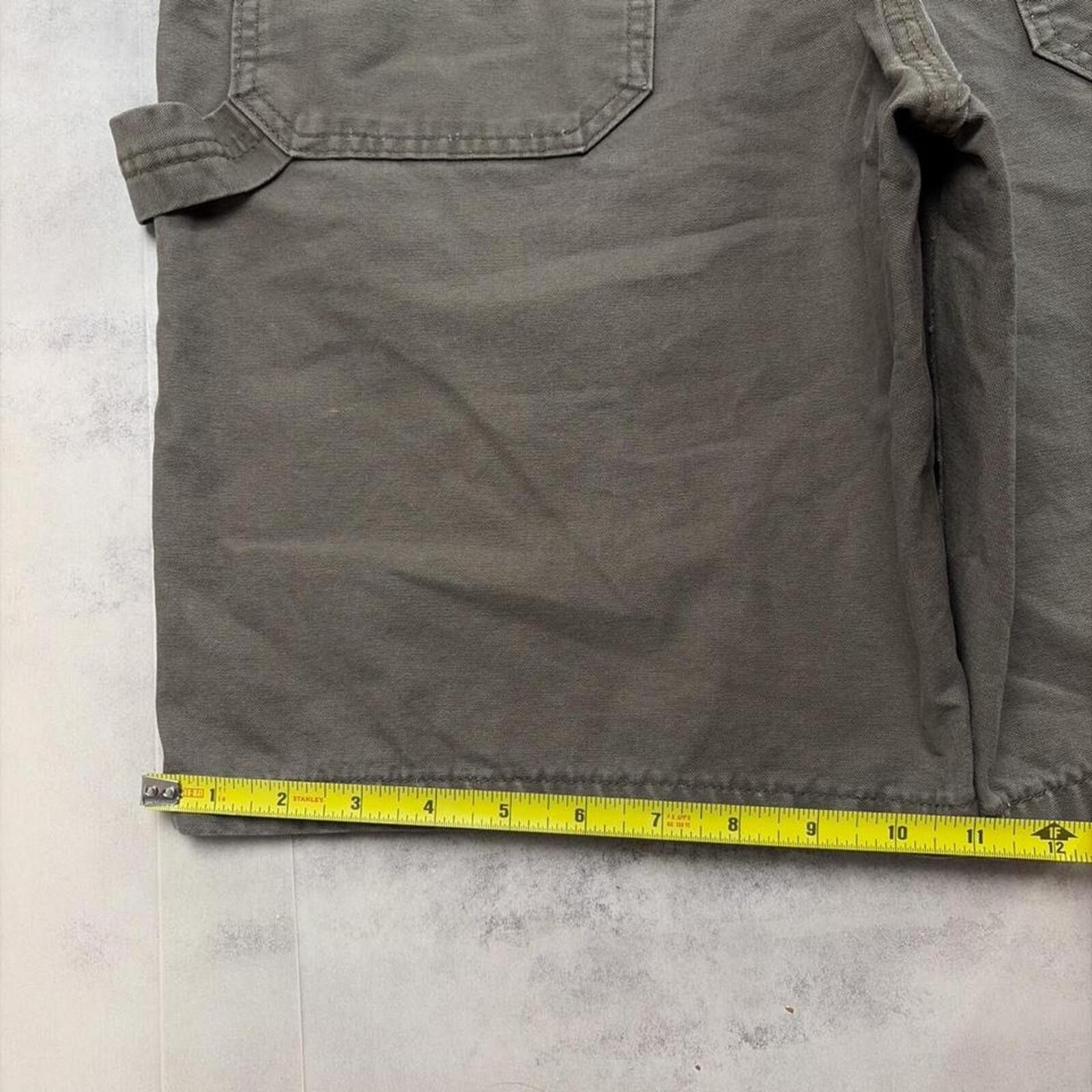 Dickies Y2K Olive Green Dickies Carpenter Baggy Distressed Shorts Size US 34 / EU 50 - 8 Thumbnail