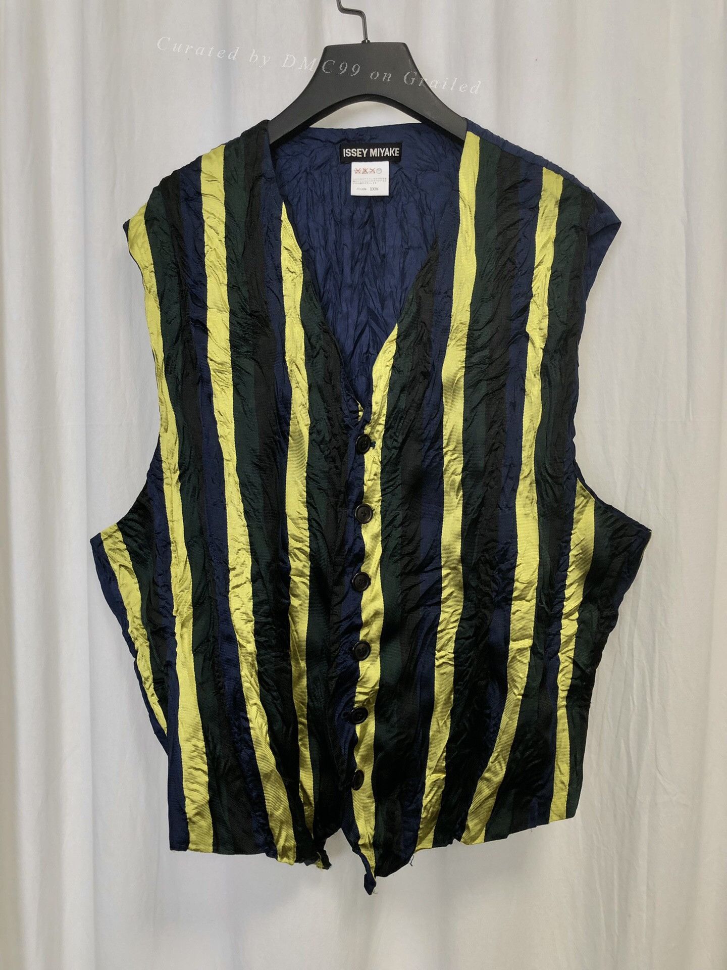 Issey Miyake Issey Miyake 1993 SS Pleated Striped Vest Size US M / EU 48-50 / 2 - 1 Thumbnail