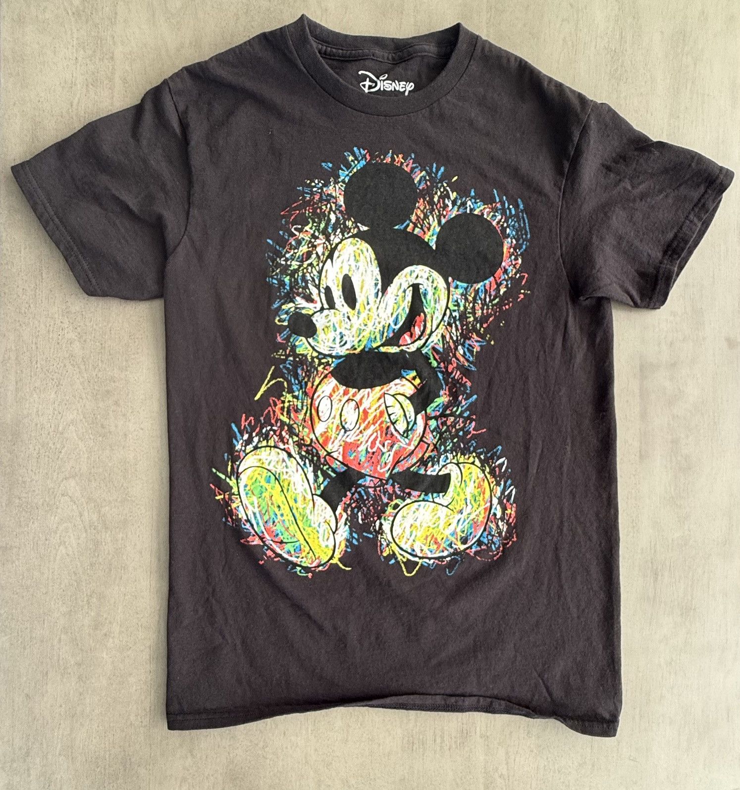 Disney Vintage Disney Mickey Mouse Scribble tshirt Size US S / EU 44-46 / 1 - 1 Thumbnail