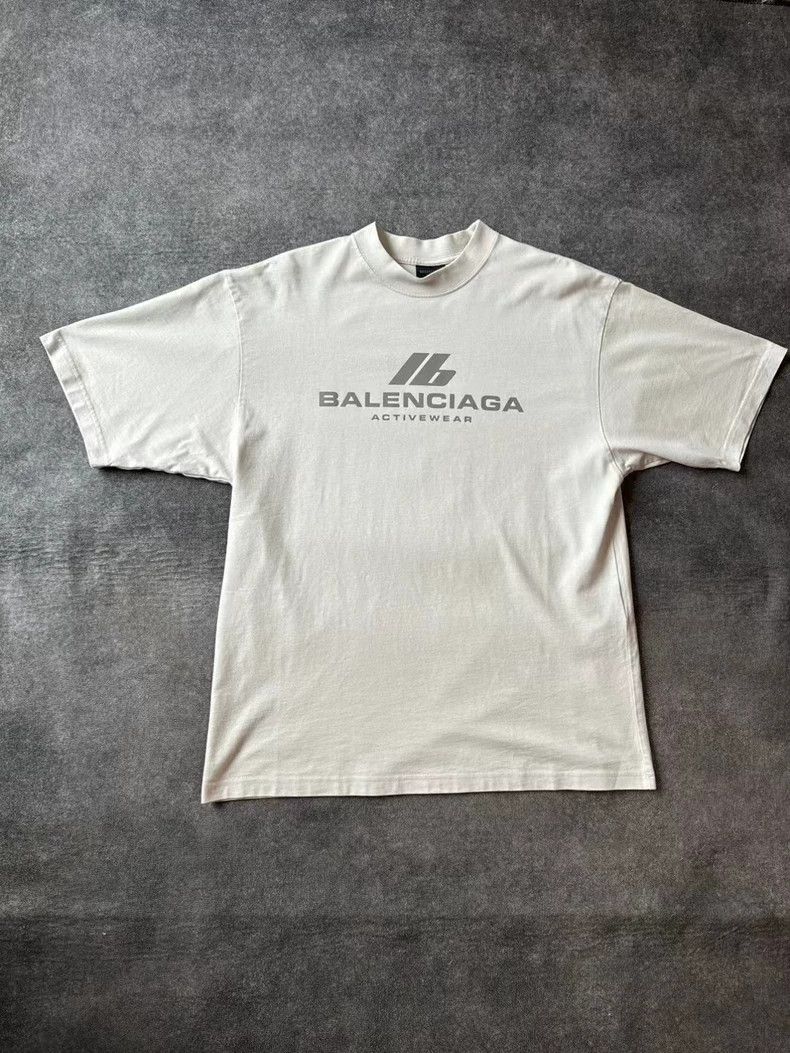 Balenciaga Balenciaga White Activewear reflective Logo short sleeve Size US XS / EU 42 / 0 - 1 Thumbnail