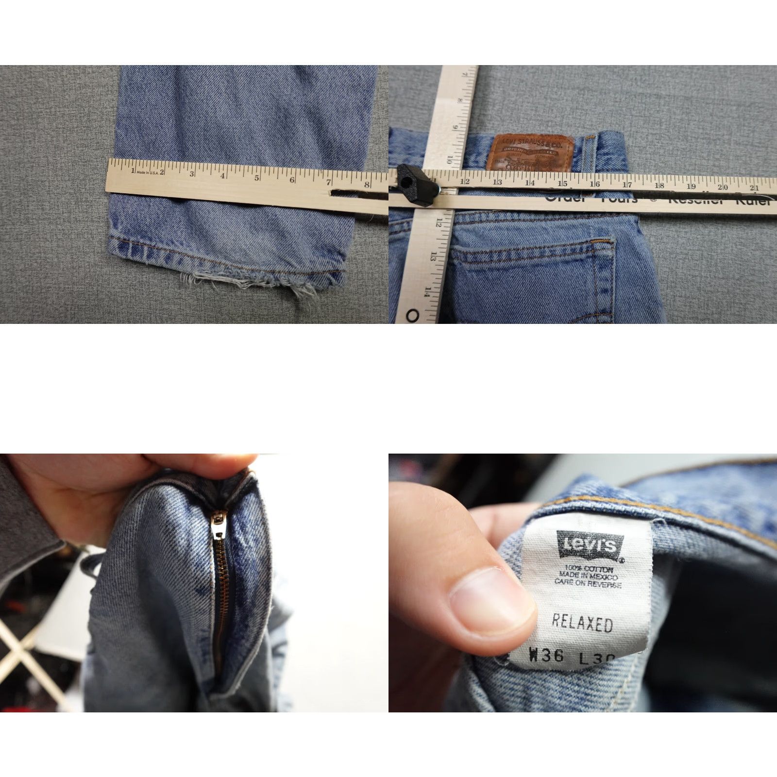 Levi's Levi's 540 Jeans Mens 36x30 Blue Relaxed Fit Cowboy Rancher Light Wash Denim Cotton Blend JEANS Mens 90s Cowboy Theme Size US 36 / EU 52 - 8 Thumbnail