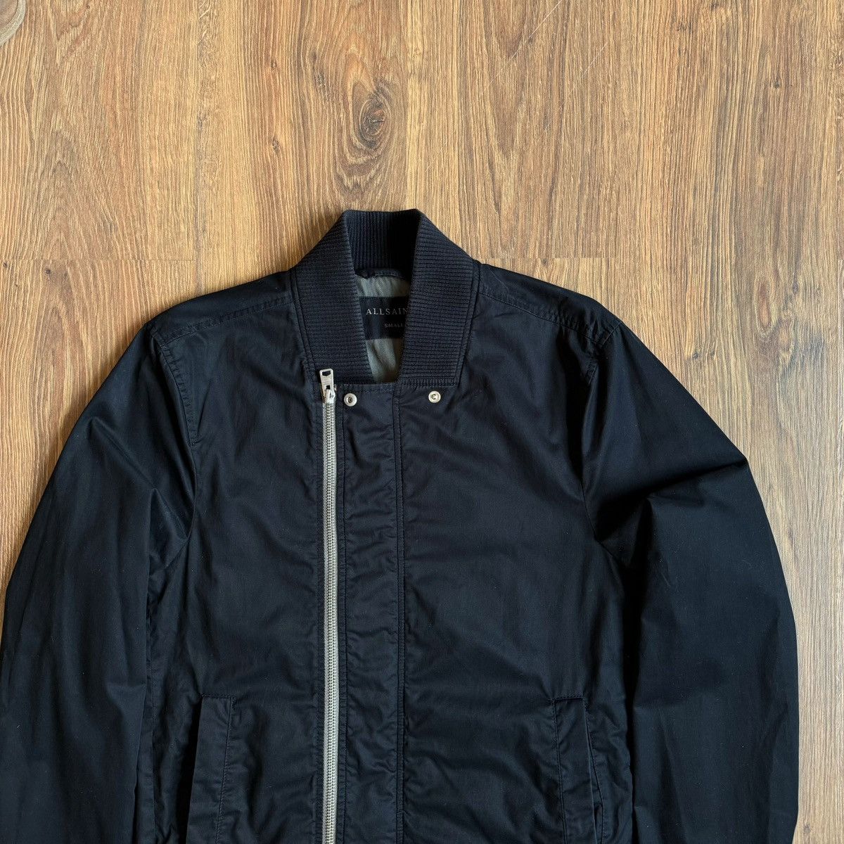 Allsaints All Saints Marlowe Bomber Jacket Double Zip Cotton Black Size US S / EU 44-46 / 1 - 3 Thumbnail