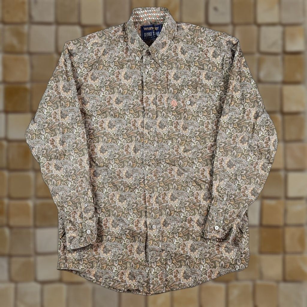 Wrangler VINTAGE Wrangler George Strait Cowboy Button Up Size M Floral Paisley Collared Shirt Size US M / EU 48-50 / 2 - 1 Thumbnail