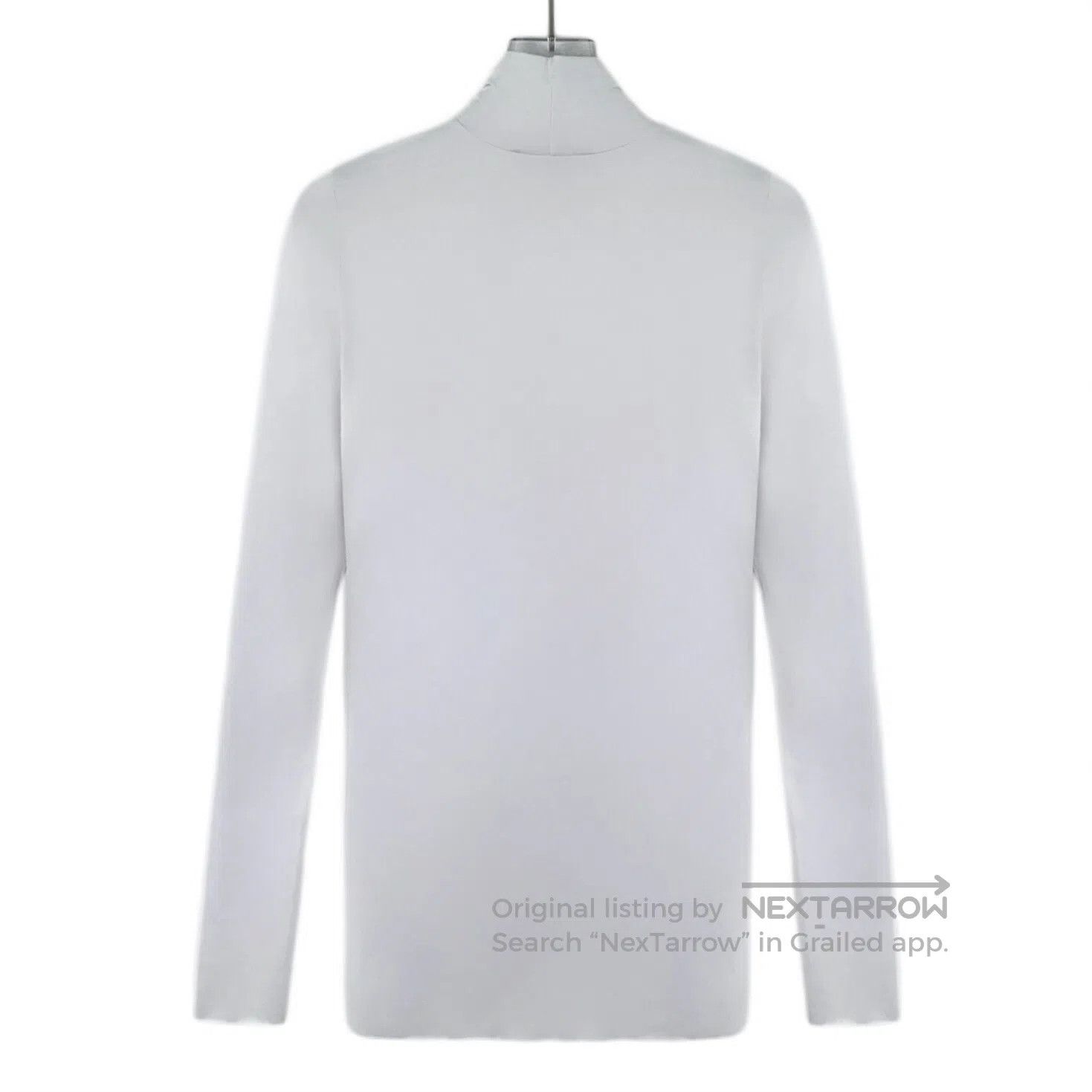 Prada Prada White triangle logo high-neck long-sleeve T-shirt| Size XS / US 0-2 / IT 36-38 - 2 Thumbnail