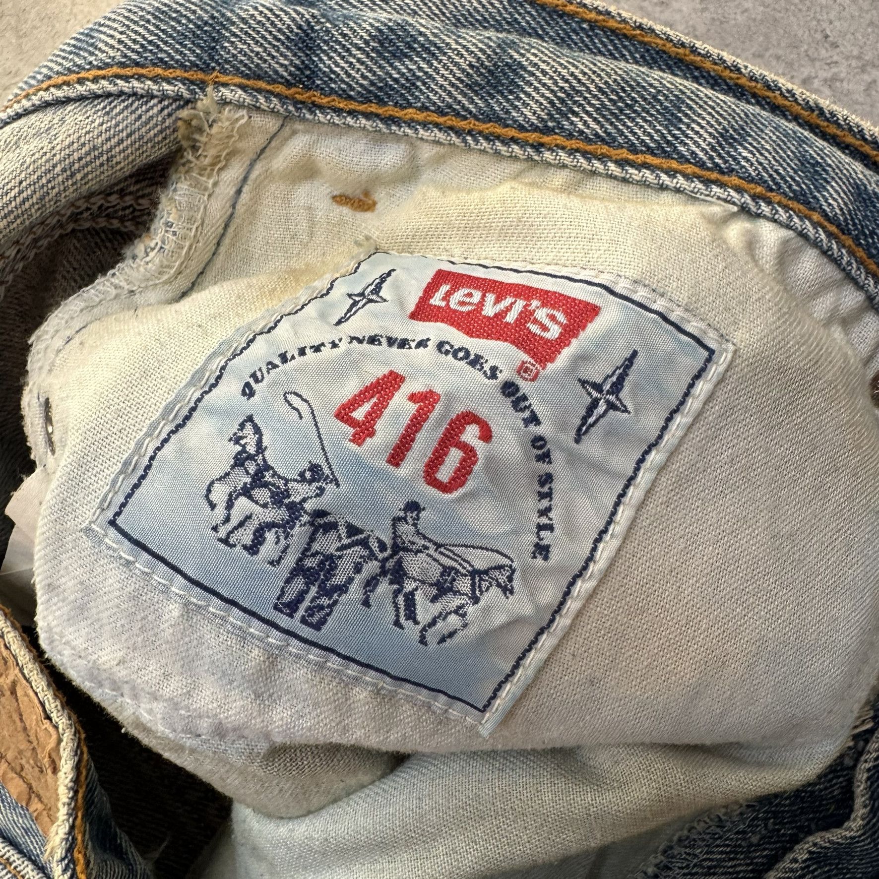 Levi's × Levi's Vintage Clothing Levi's 416 Orange Tab tapered stonewash jeans Size US 36 / EU 52 - 7 Thumbnail