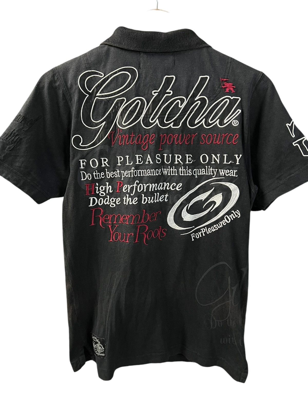 Gotcha × Punk and Yo × Seditionaries GOTCHA GOLF EMBROIDERY FADED BLACK SHIRT RARE Size US S / EU 44-46 / 1 - 2 Thumbnail