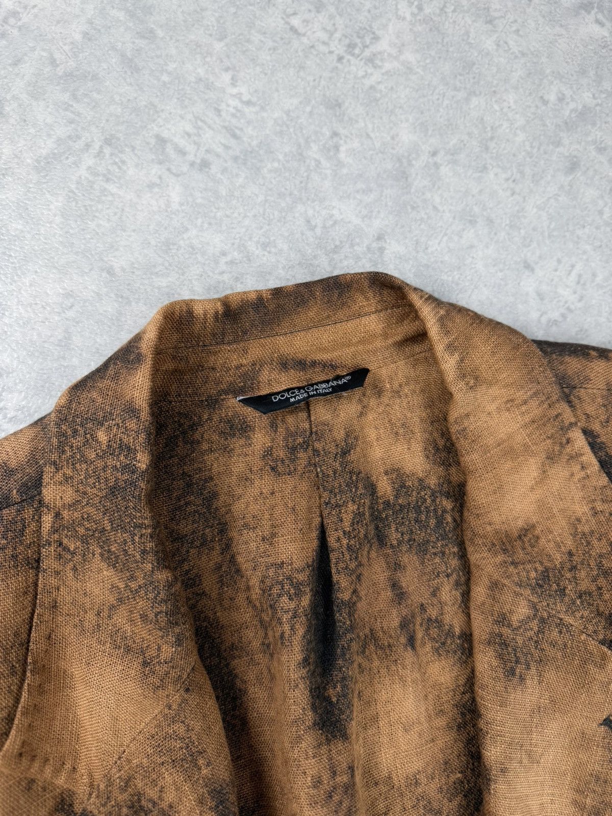 Dolce & Gabbana Dolce & Gabbana Linen Blazer Custom Bleach Wash Size 54 Size 44R - 8 Thumbnail