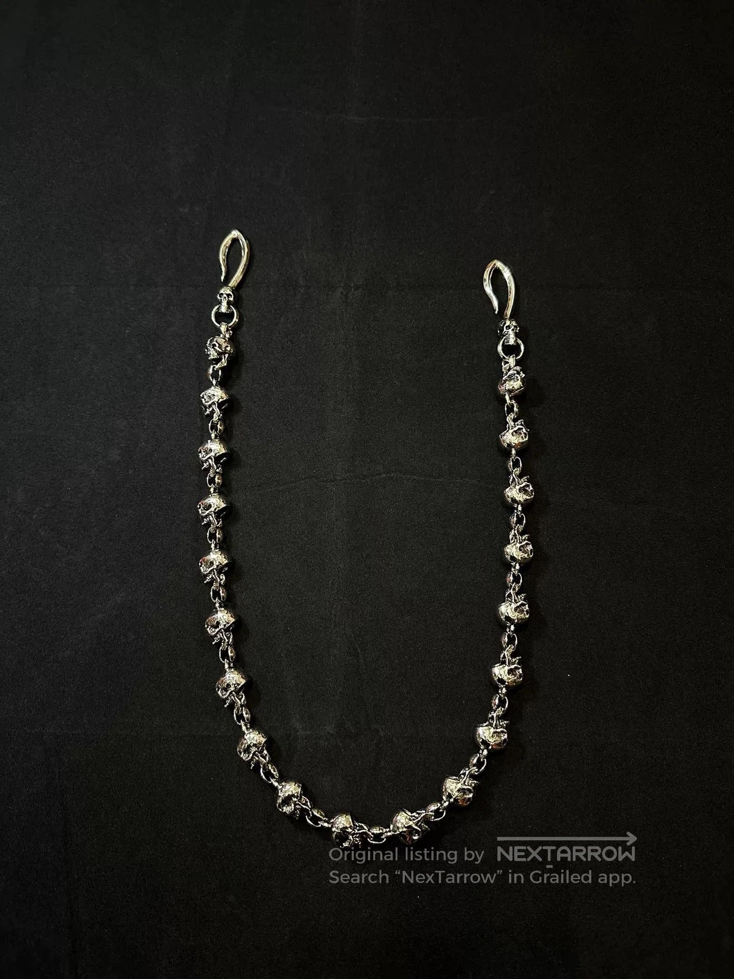 Vintage vintage 90s skull chain belt link wallet chain. Size ONE SIZE - 1 Thumbnail