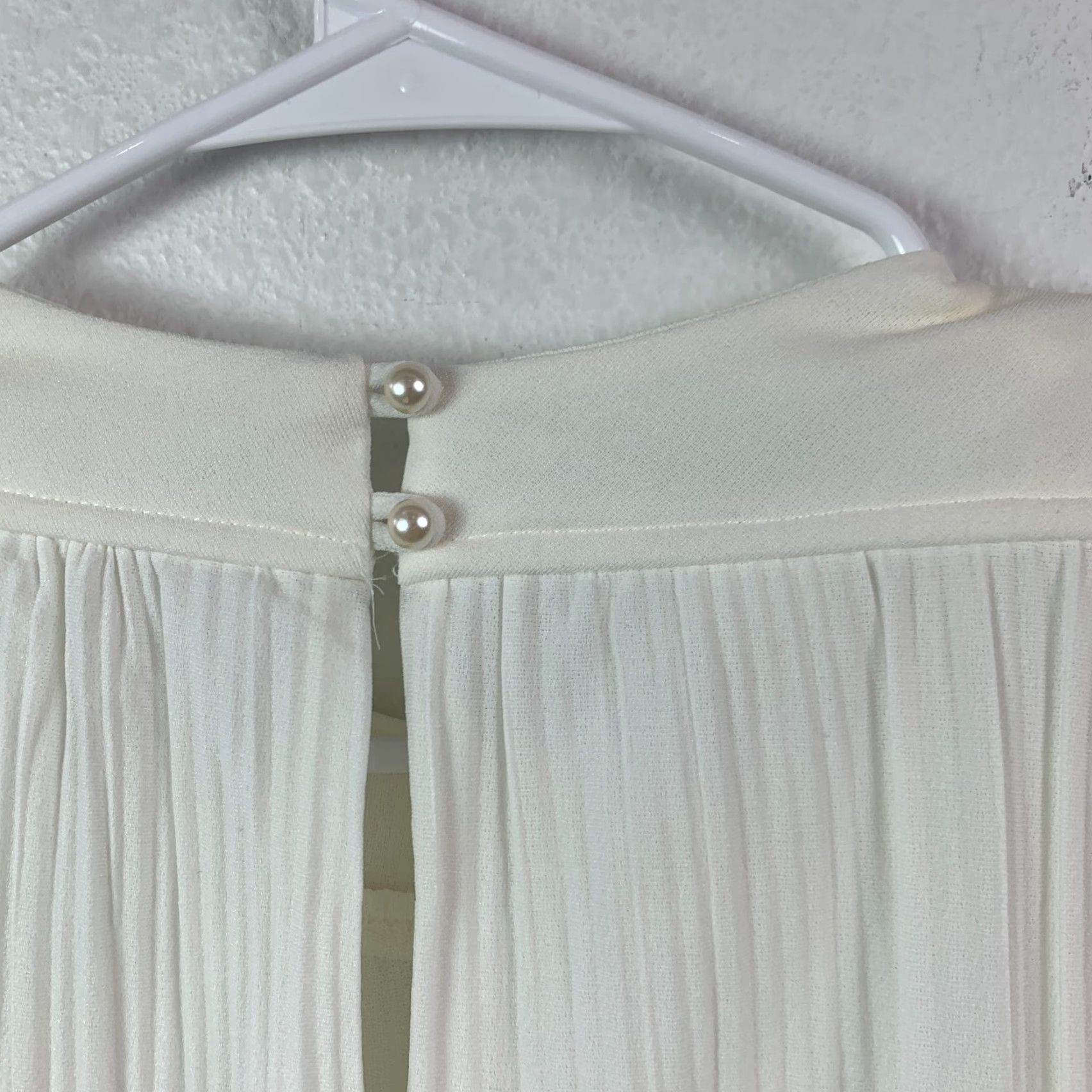 Vintage VINTAGE White Polyester Pleated Flowy Tiered Ethereal Dress Size 12 Size XL / US 12-14 / IT 48-50 - 6 Thumbnail