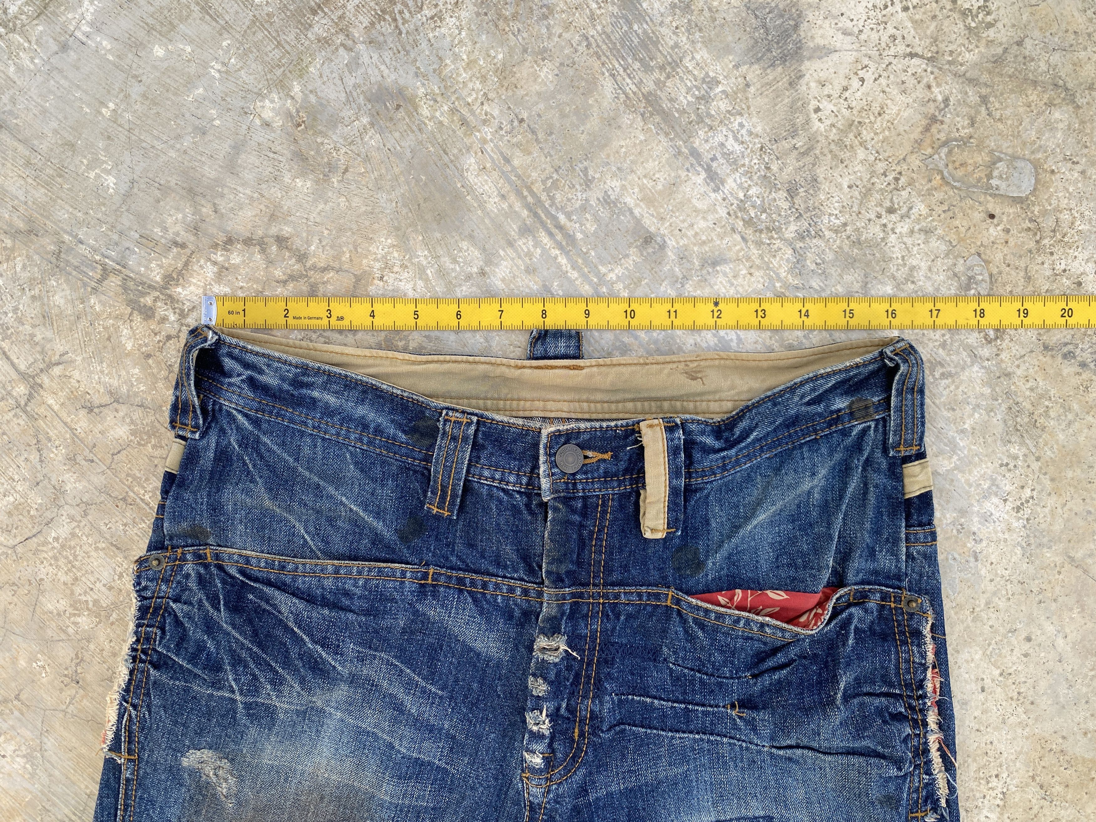 Japanese Brand × PPFM PPFM Patchwork Dirty Wash Jeans Size US 32 / EU 48 - 13 Thumbnail