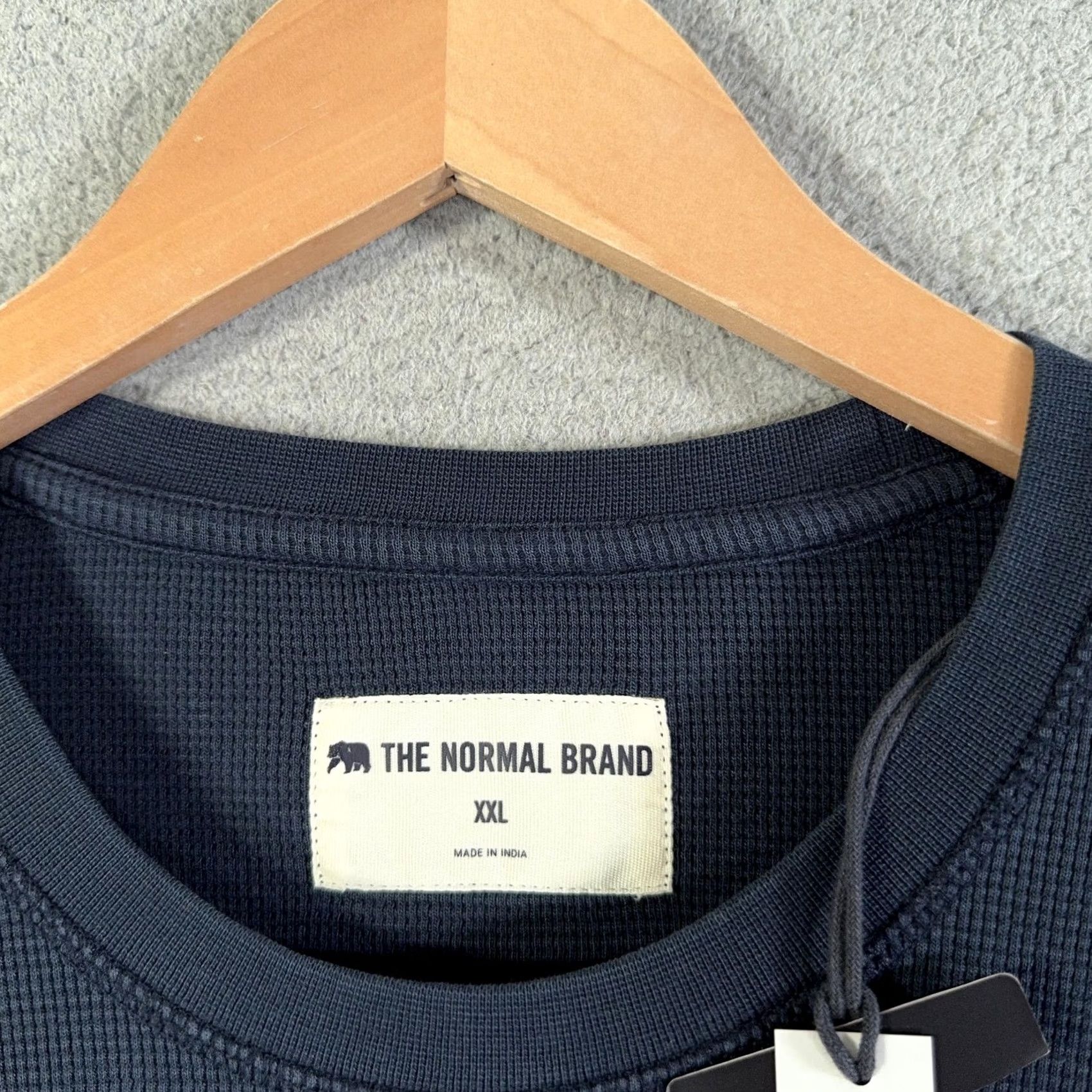 J Brand VINTAGE? No. The Normal Brand Waffle Knit Shirt Men 2XL Navy Long Sleeve Thermal Crewneck Size US XXL / EU 58 / 5 - 2 Thumbnail