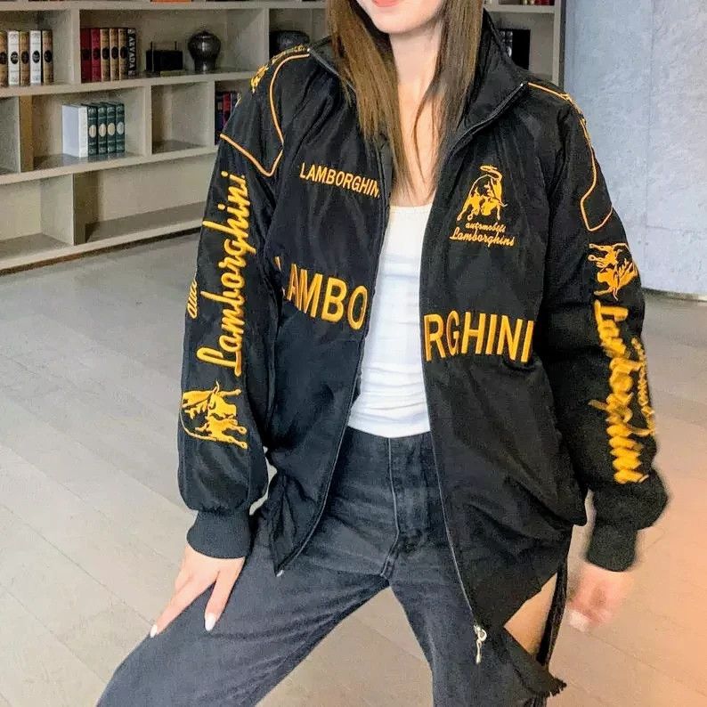 Lamborghini 🔥💥 LAMBORGHINI 💀💸 Unisex Racing Jacket Y2K Retro Coats Size US XXL / EU 58 / 5 - 3 Thumbnail