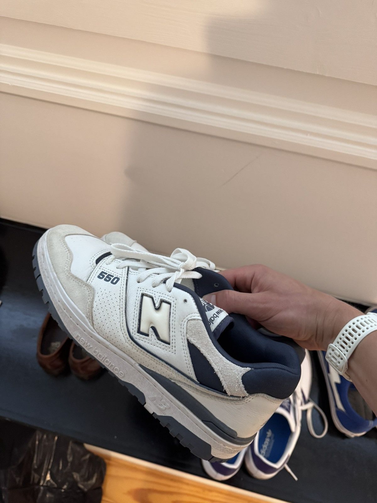 New Balance New Balance 550 White/Blue - Size 12 Size US 12 / EU 45 - 1 Thumbnail