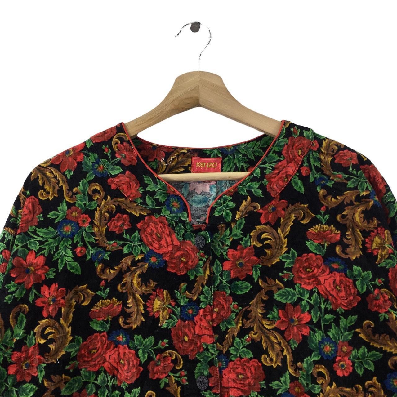 Kenzo Vtg KENZO PARIS AOP All Over Print Floral Roses Dress Size XL / US 12-14 / IT 48-50 - 2 Thumbnail