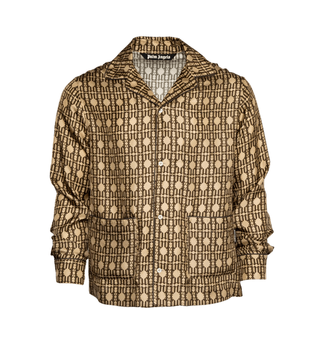 LEOPARD PRINT BOWLING SHIRT in brown - Palm Angels® Official