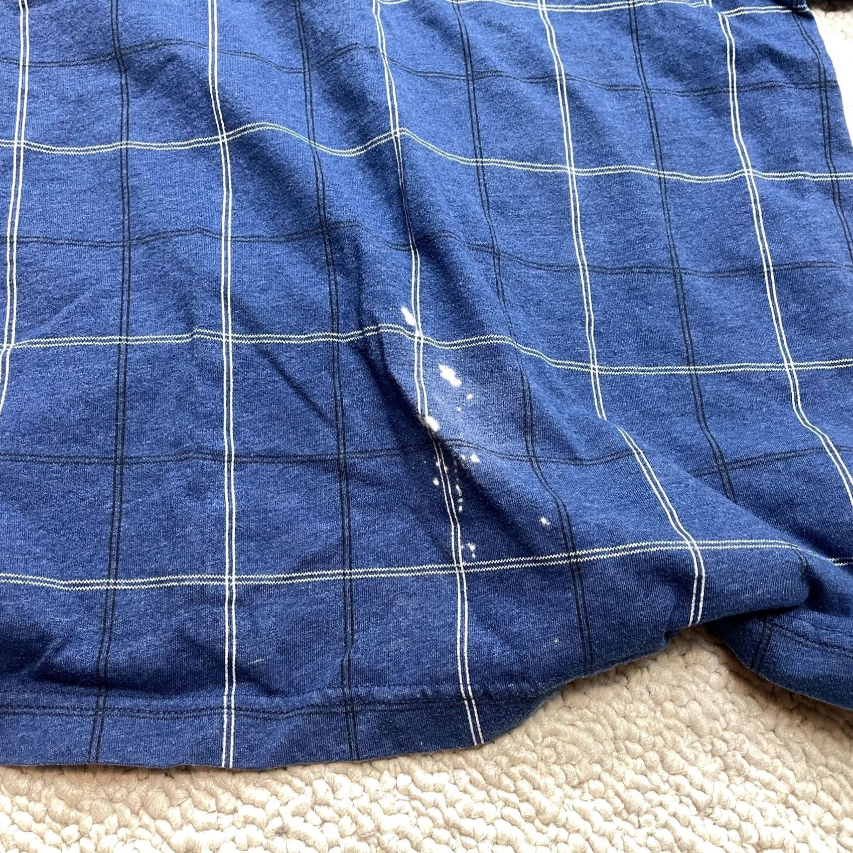 George George Polo Shirt Mens 2XL 2XL Blue Check Short Sleeve Polo Cotton Golf Rugby Casual Shirt Mens Size US XXL / EU 58 / 5 - 6 Thumbnail