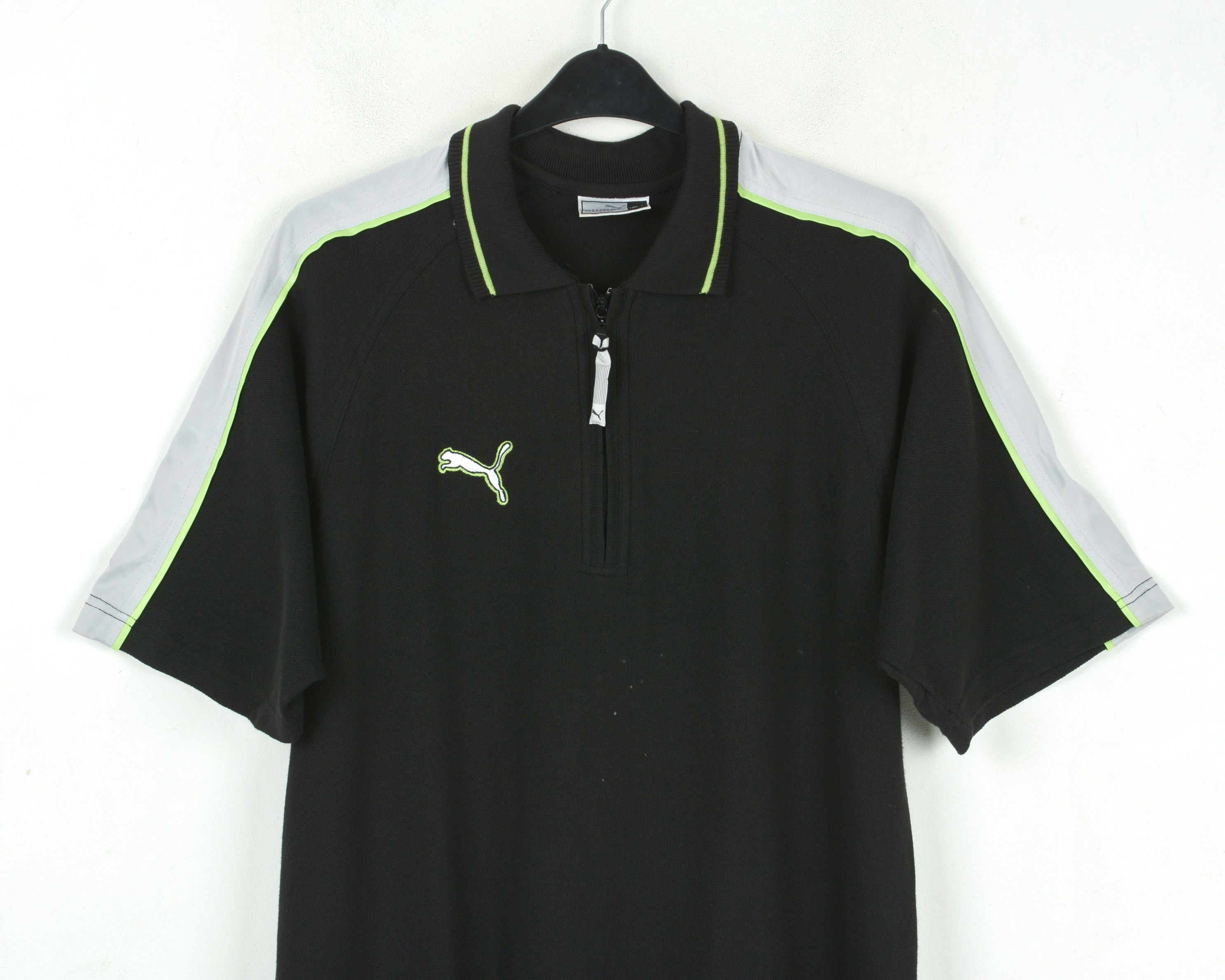 Puma 90's Vintage Puma Polo shirt Zip Neck Jersey Tee Taped L Size US L / EU 52-54 / 3 - 6 Thumbnail