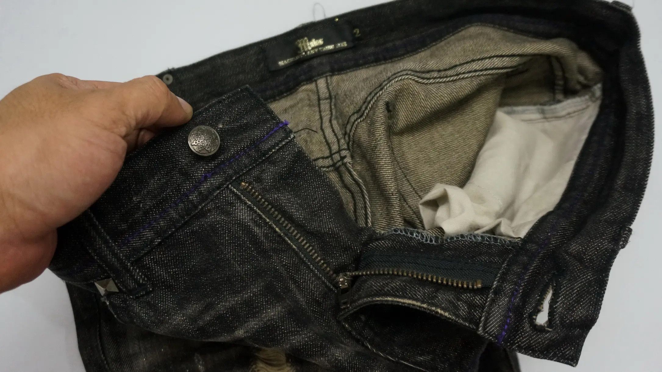 Japanese Brand Vintage MIDAS Distressed Shortrise Flared Jeans Size US 30 / EU 46 - 15 Thumbnail